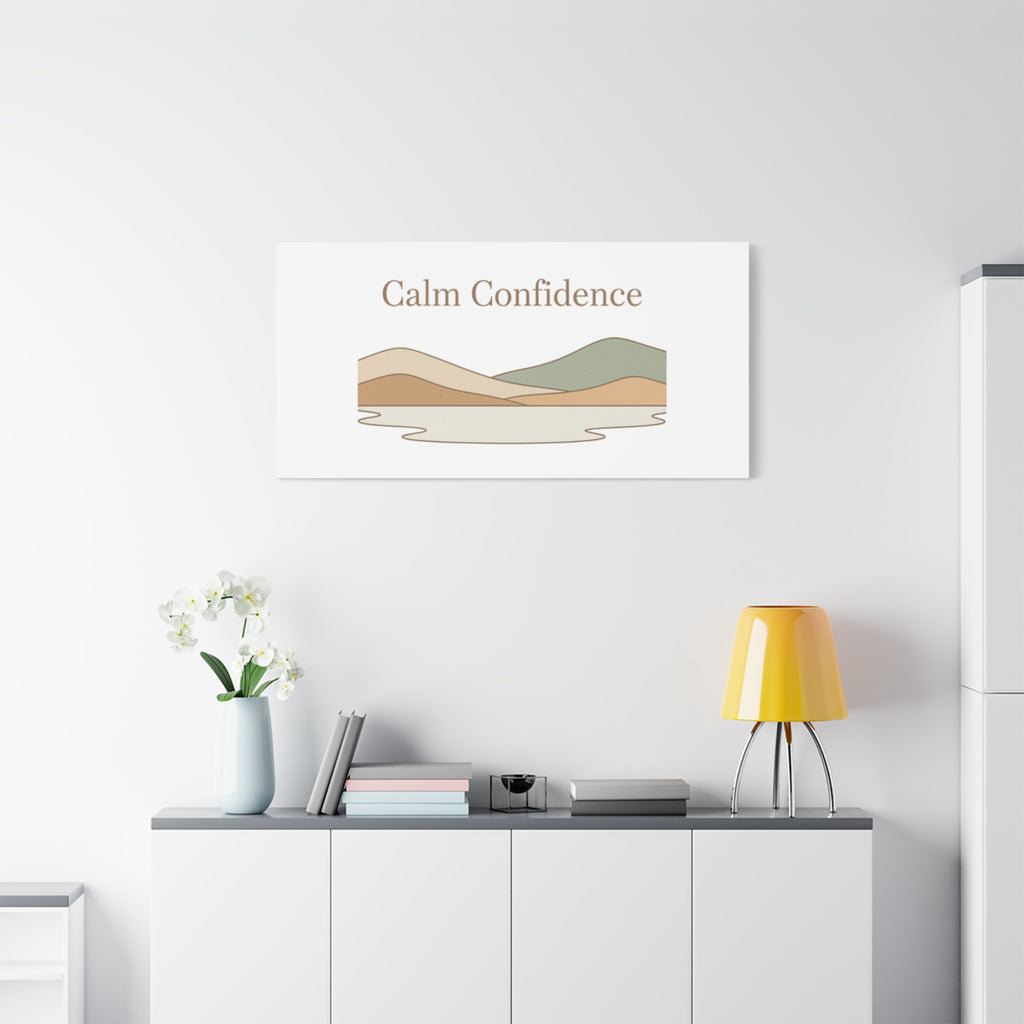 Calm Confidence minimalist landscape Canvas | quiet luxury, neutral minimalist