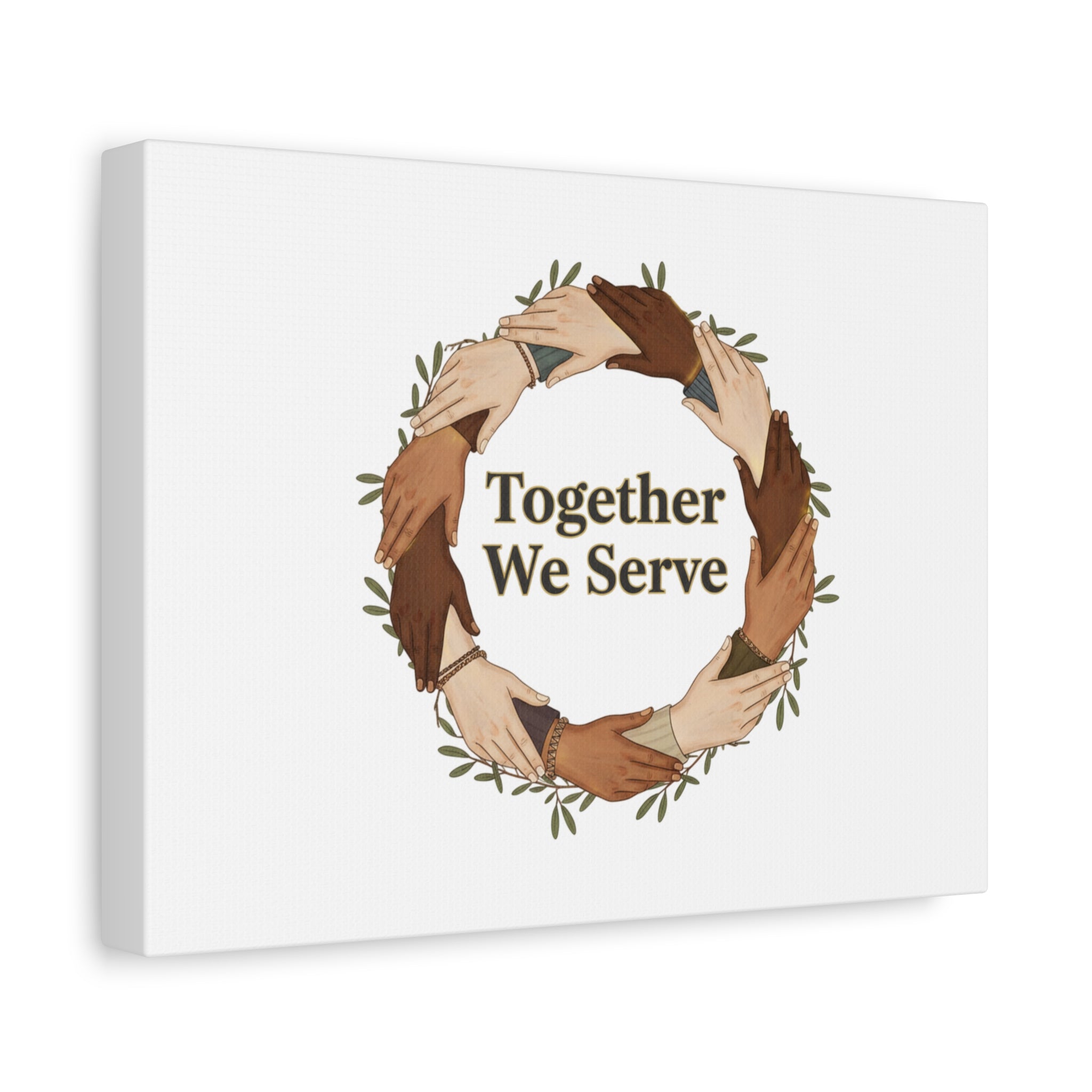 Together We Serve Canvas -  MLK Day of Service - unity poster - Community volunteer Canvas