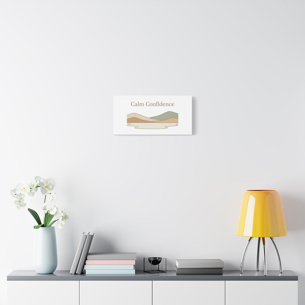Calm Confidence minimalist landscape Canvas | quiet luxury, neutral minimalist