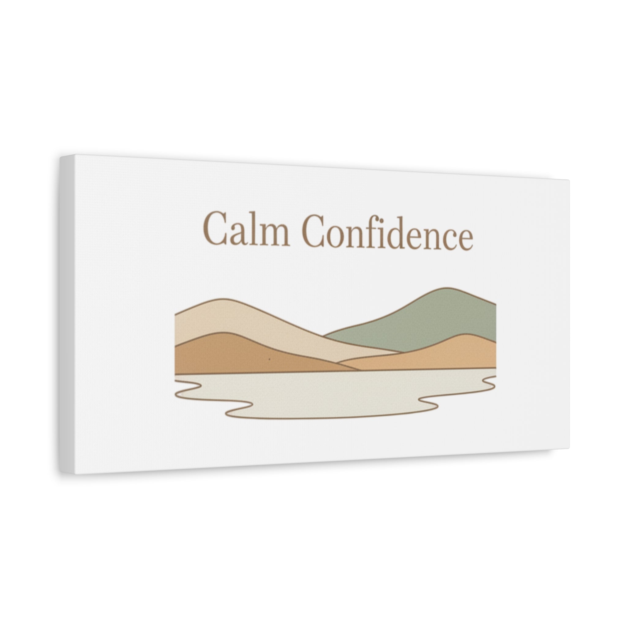 Calm Confidence minimalist landscape Canvas | quiet luxury, neutral minimalist