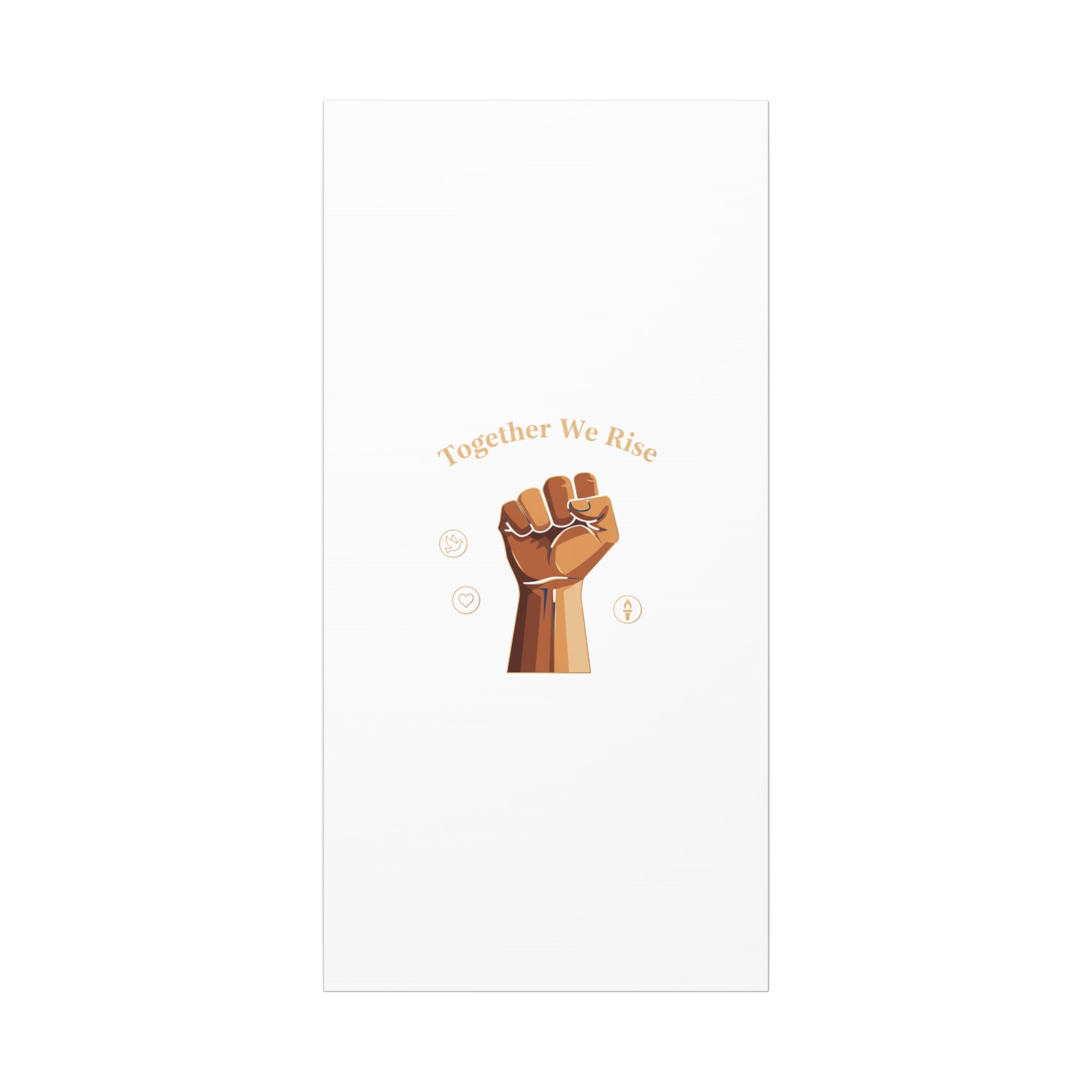 Together We Rise Wall Art – Unity Fist Illustration Social Justice Canvas Print - Matte Canvas, Stretche