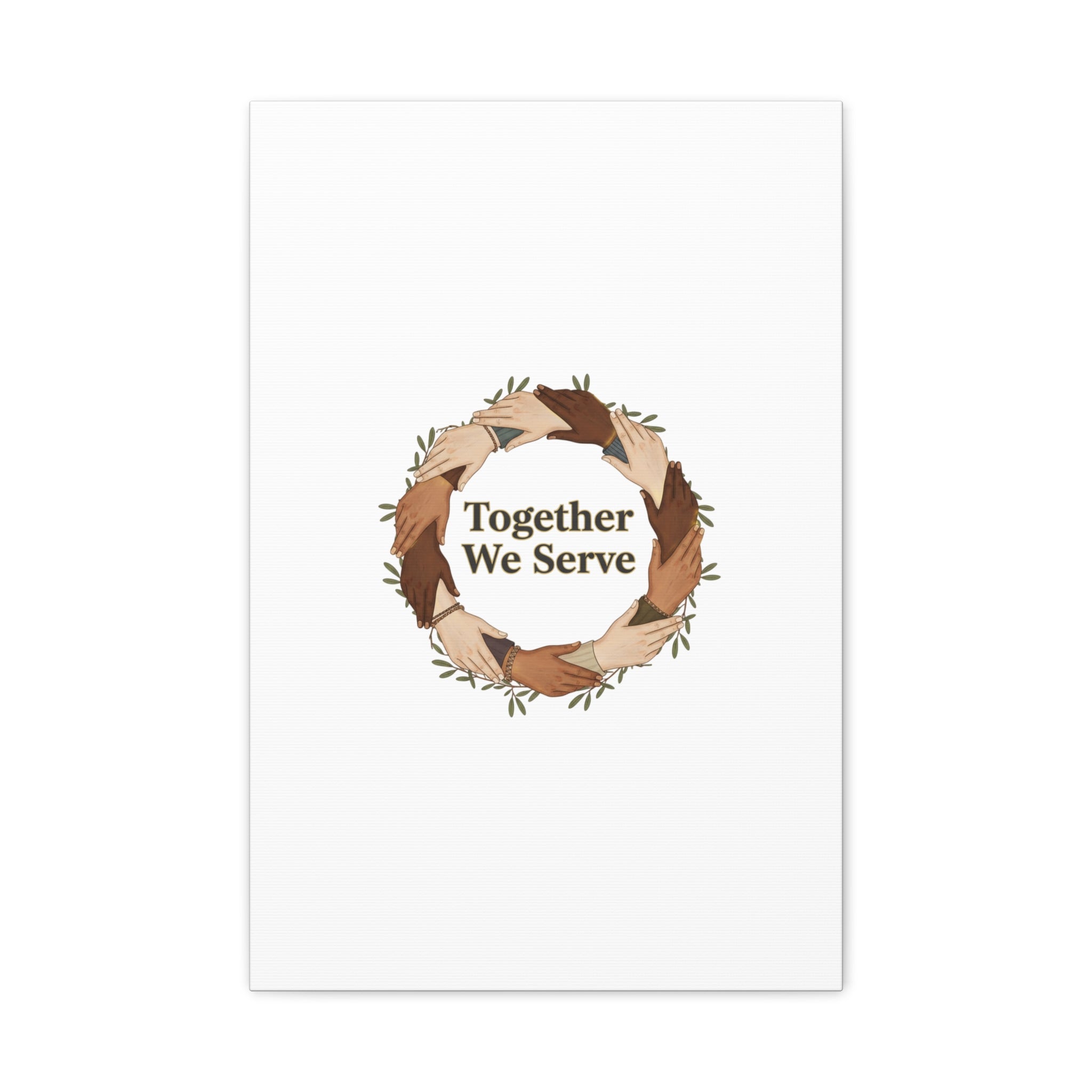 Together We Serve Canvas -  MLK Day of Service - unity poster - Community volunteer Canvas