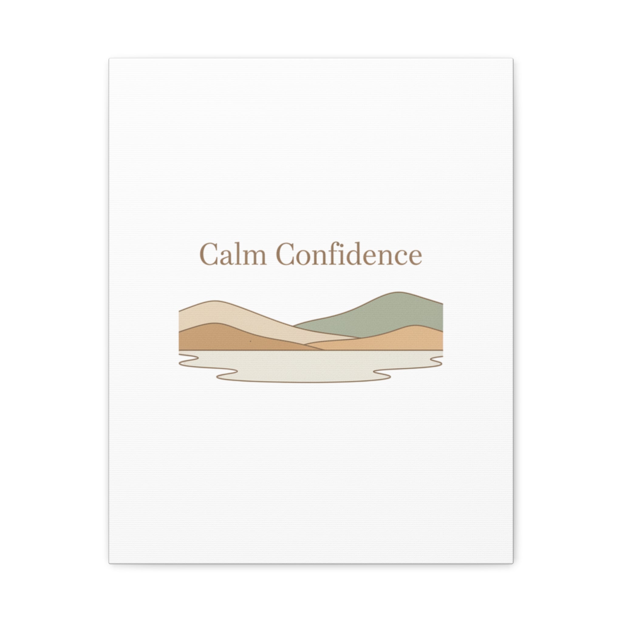 Calm Confidence minimalist landscape Canvas | quiet luxury, neutral minimalist