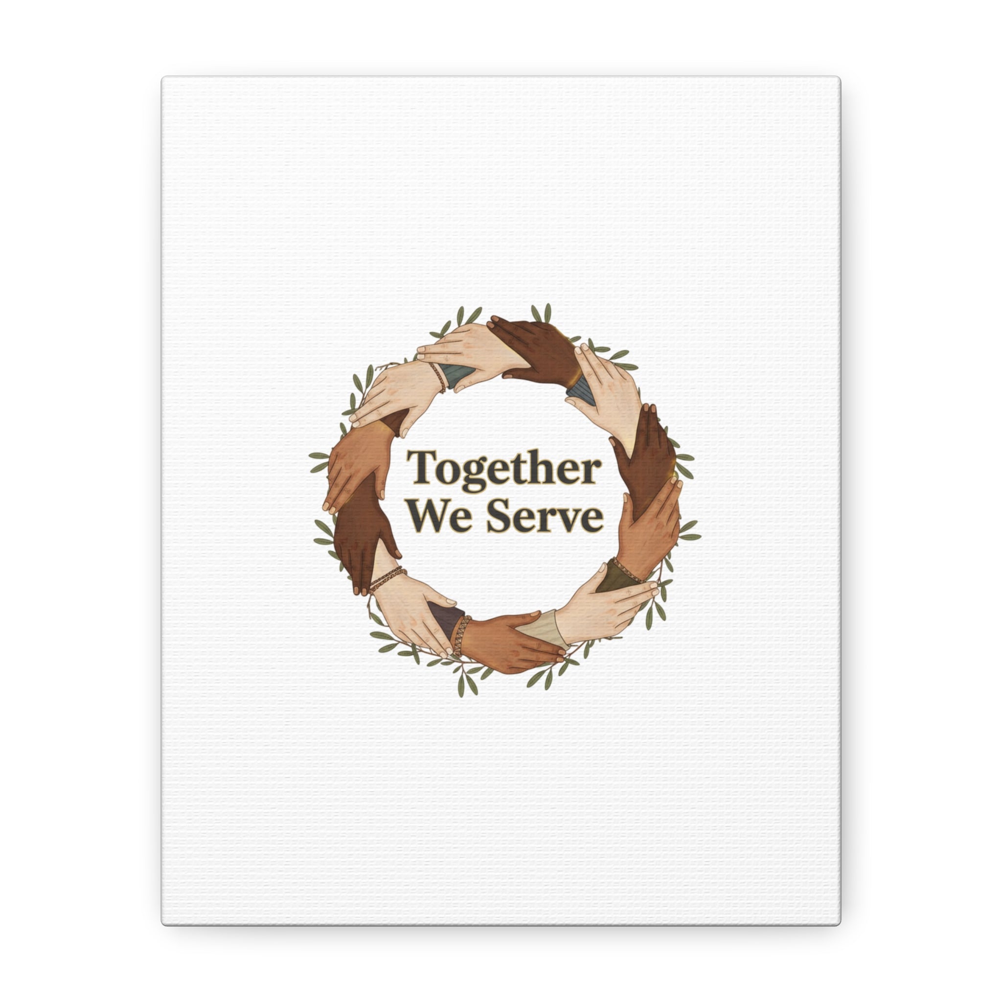 Together We Serve Canvas -  MLK Day of Service - unity poster - Community volunteer Canvas