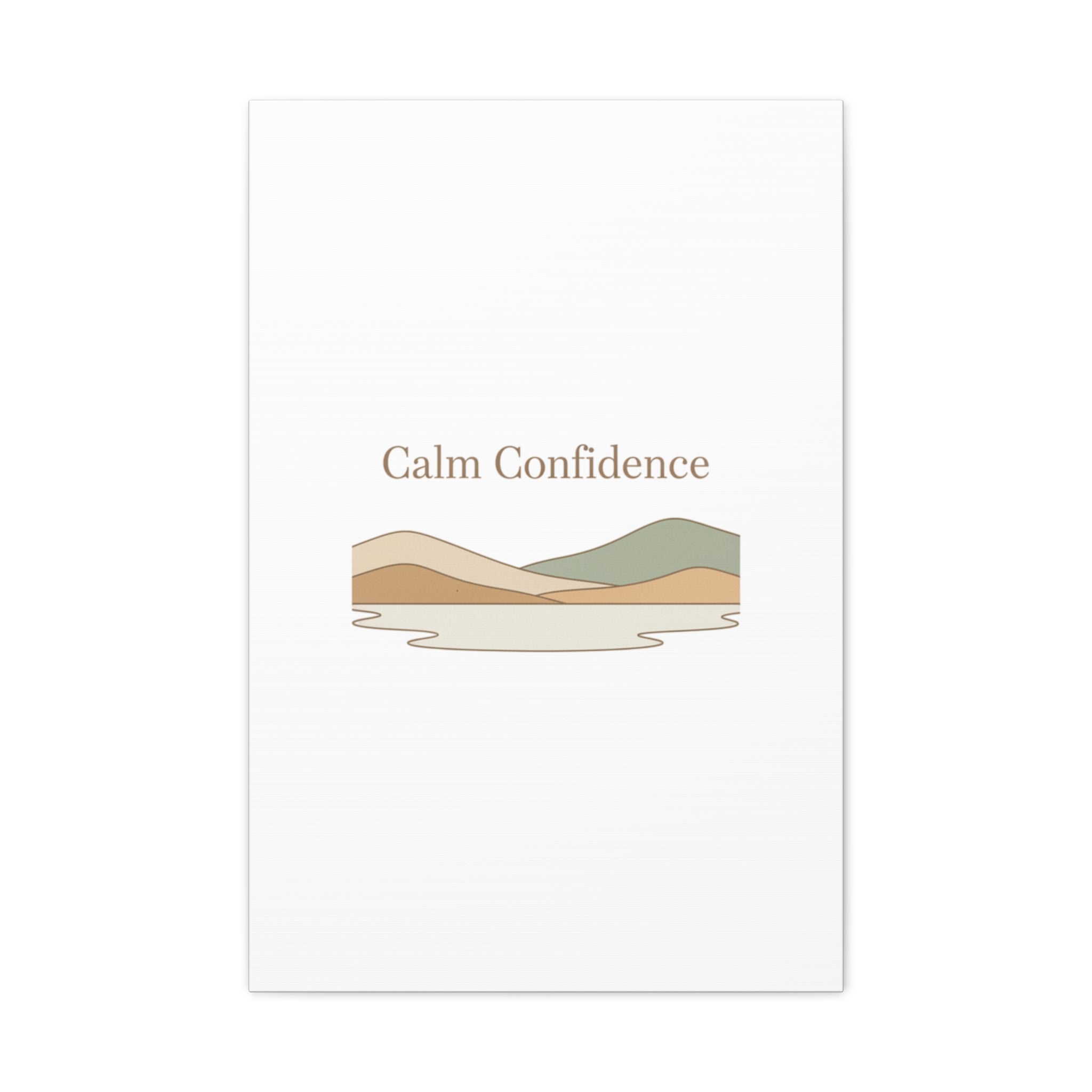 Calm Confidence minimalist landscape Canvas | quiet luxury, neutral minimalist