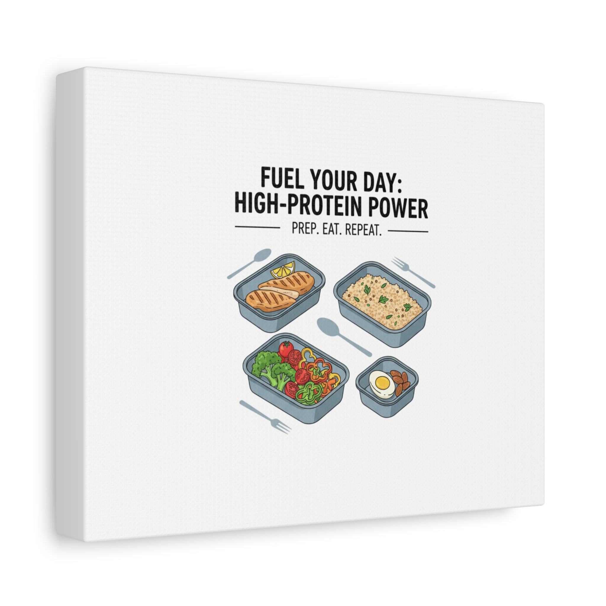 High-Protein Meal Prep Canvas | Fitness Food, Macro Icons