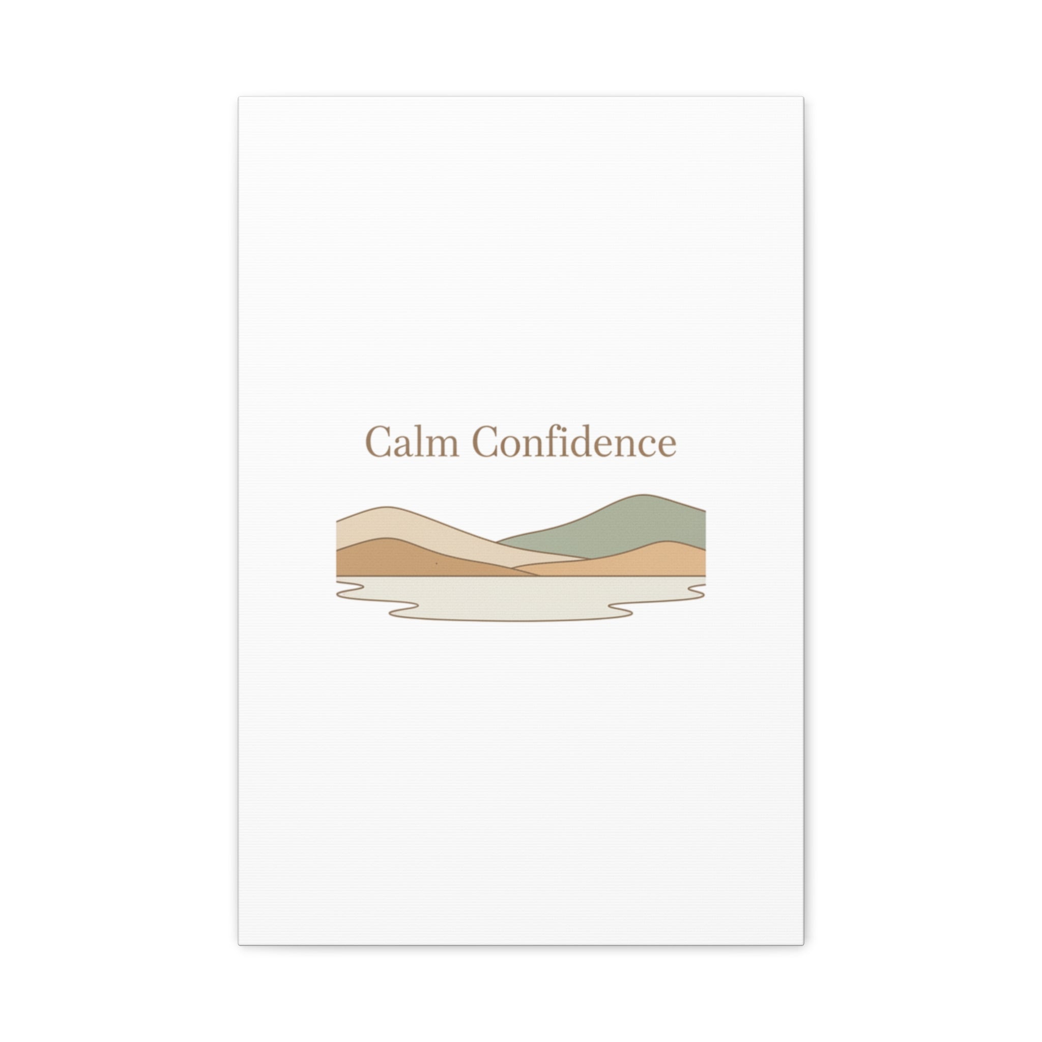 Calm Confidence minimalist landscape Canvas | quiet luxury, neutral minimalist