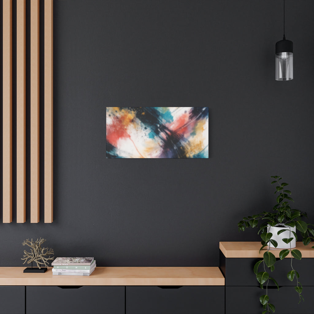 Abstract Color Splash Matte Canvas Print - Vibrant Modern Wall Art - Bedroom decor canvas