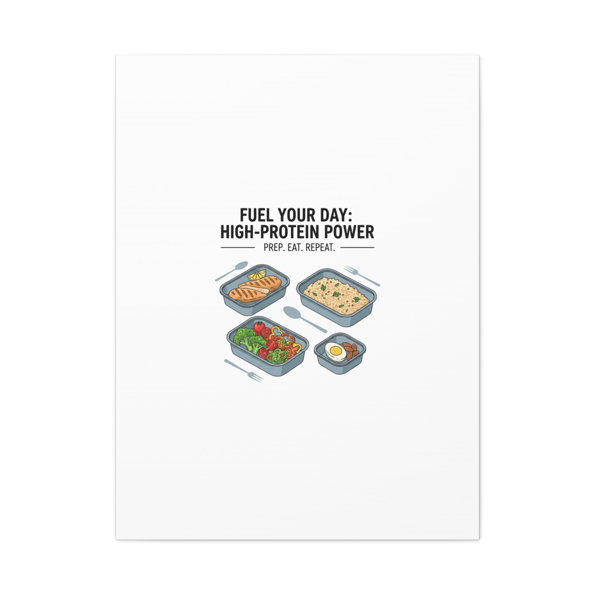 High-Protein Meal Prep Canvas | Fitness Food, Macro Icons