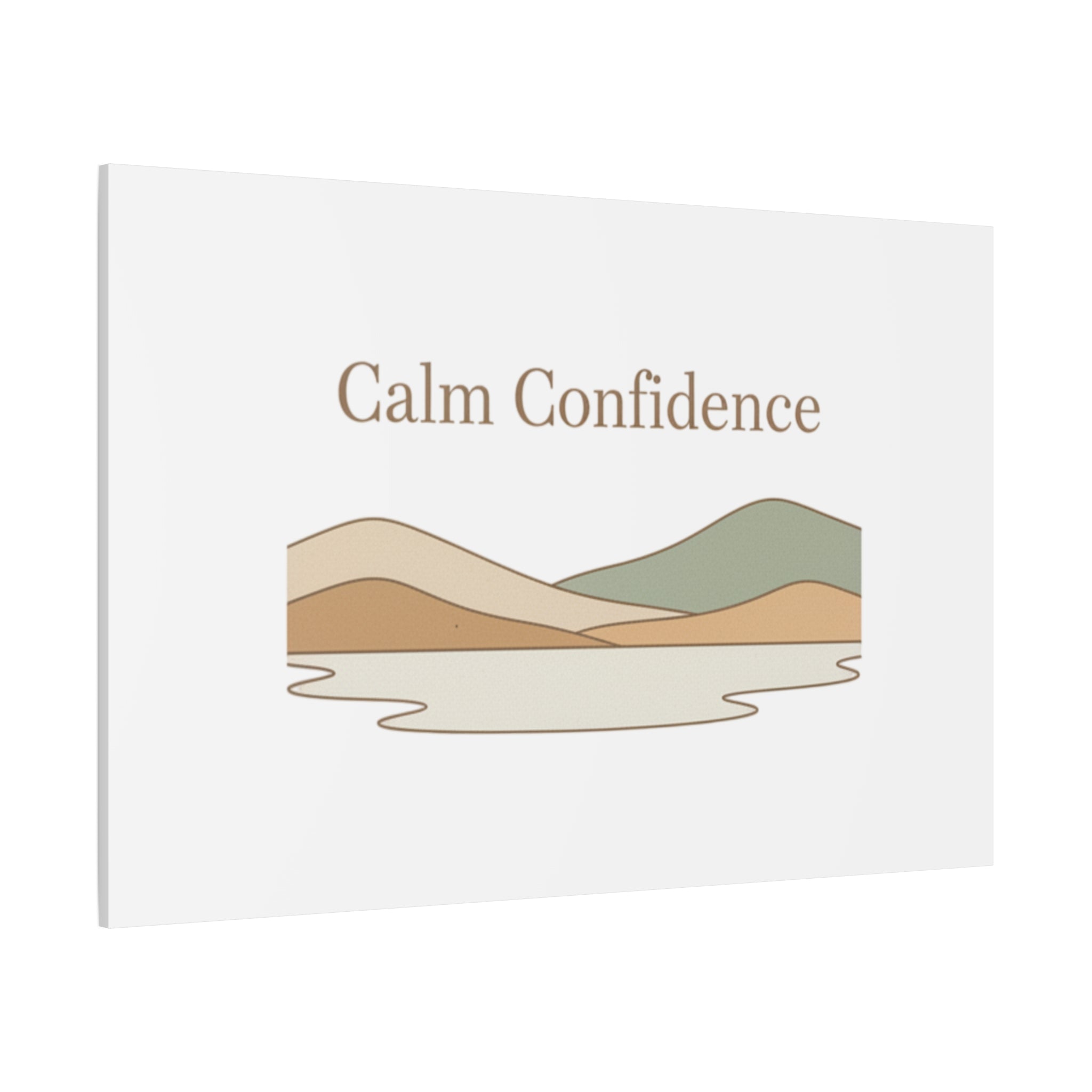 Calm Confidence minimalist landscape Canvas | quiet luxury, neutral minimalist