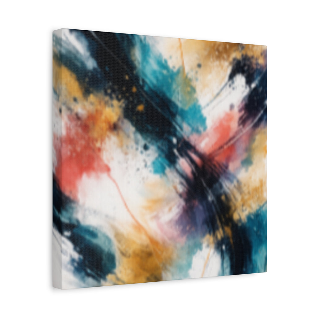Abstract Color Splash Matte Canvas Print - Vibrant Modern Wall Art - Bedroom decor canvas