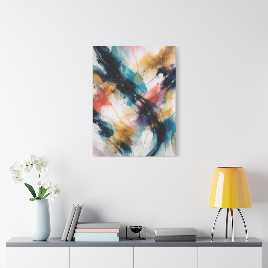 Abstract Color Splash Matte Canvas Print - Vibrant Modern Wall Art - Bedroom decor canvas