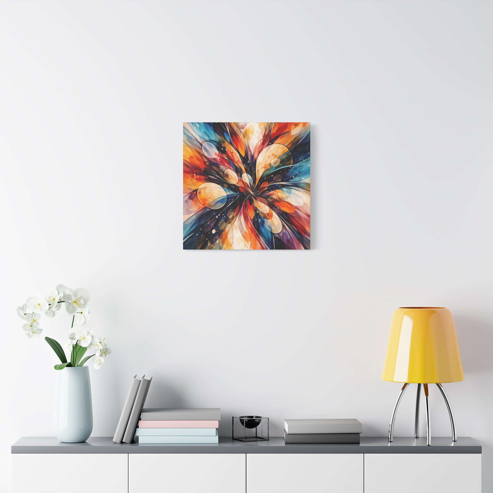 Colorful Abstract Wall Art Canvas – Modern Vibrant Home Decor Painting - Matte Canvas Stretched, 1.25"
