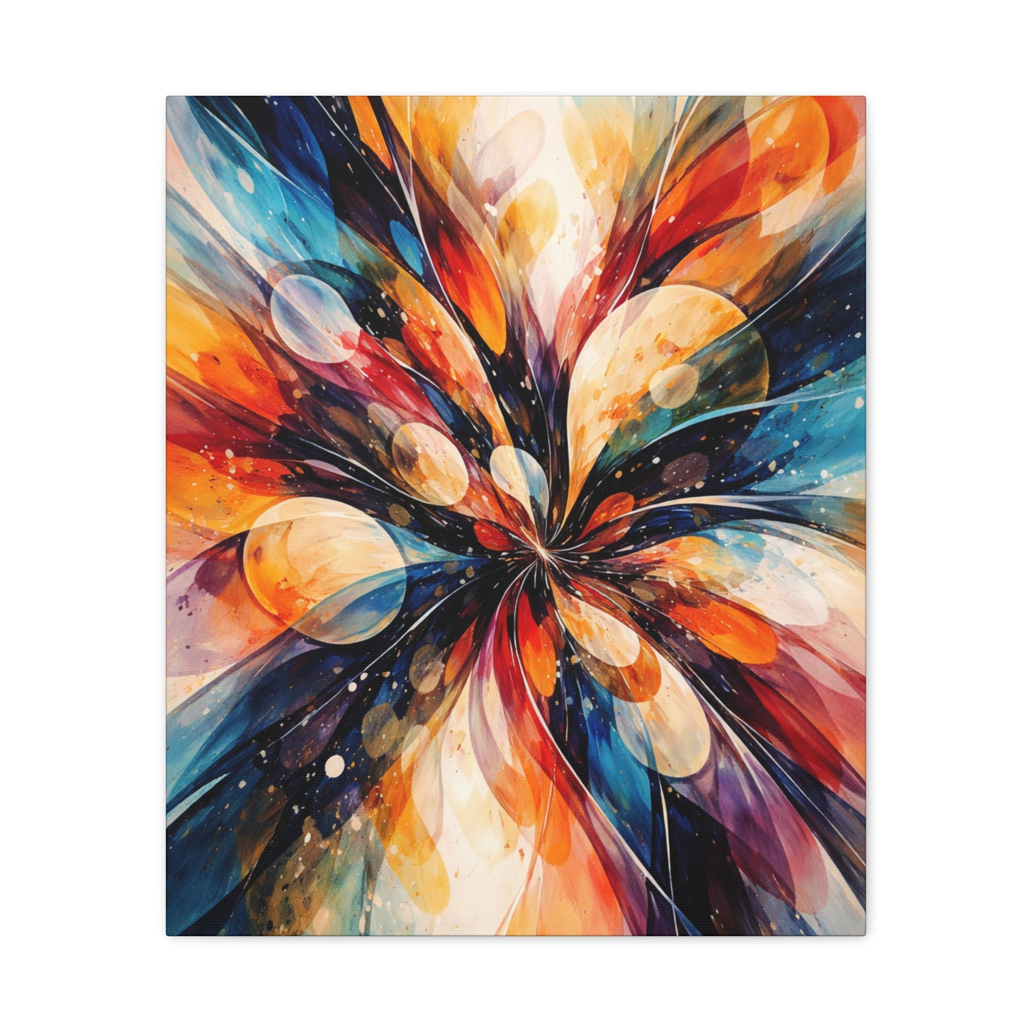 Colorful Abstract Wall Art Canvas – Modern Vibrant Home Decor Painting - Matte Canvas Stretched, 1.25"