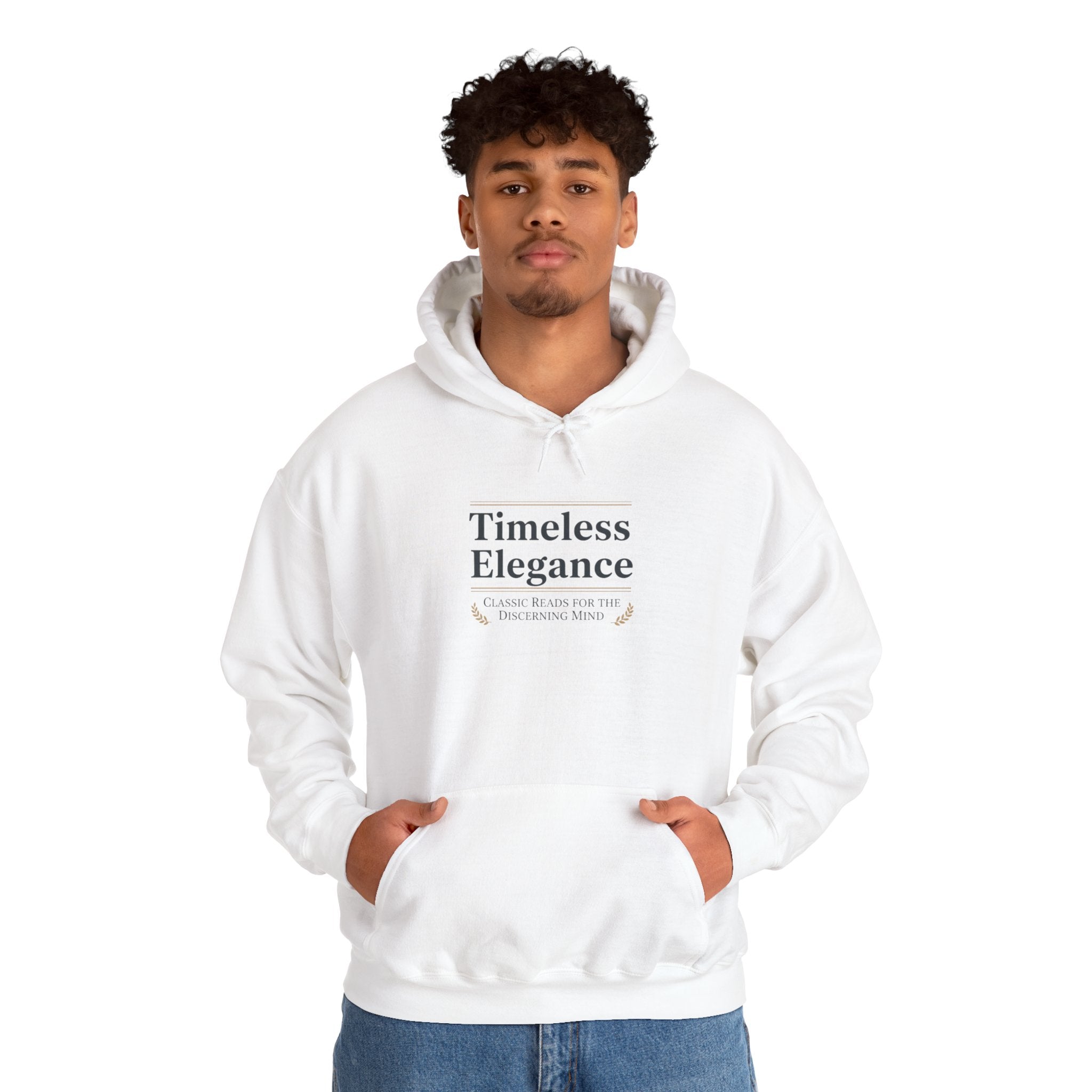Timeless Elegance Hoodie - Serif Font Shirt, literary - Aesthetic design - Bookish calm Hooded shirt