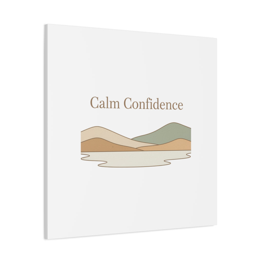 Calm Confidence minimalist landscape Canvas | quiet luxury, neutral minimalist