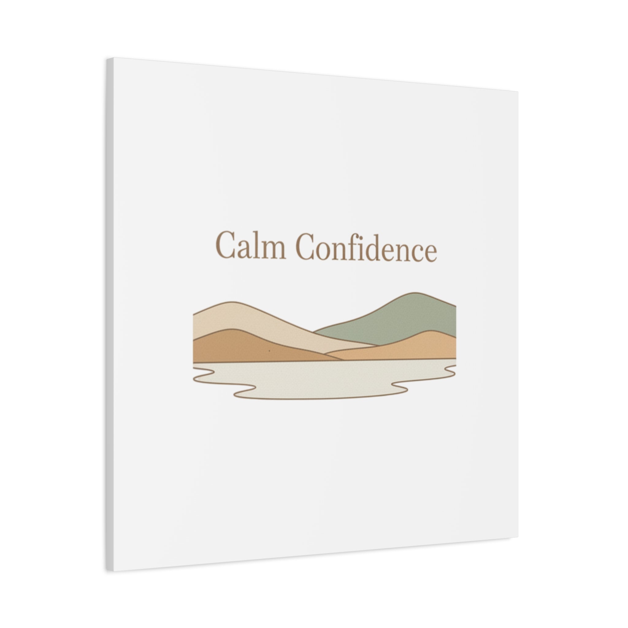 Calm Confidence minimalist landscape Canvas | quiet luxury, neutral minimalist