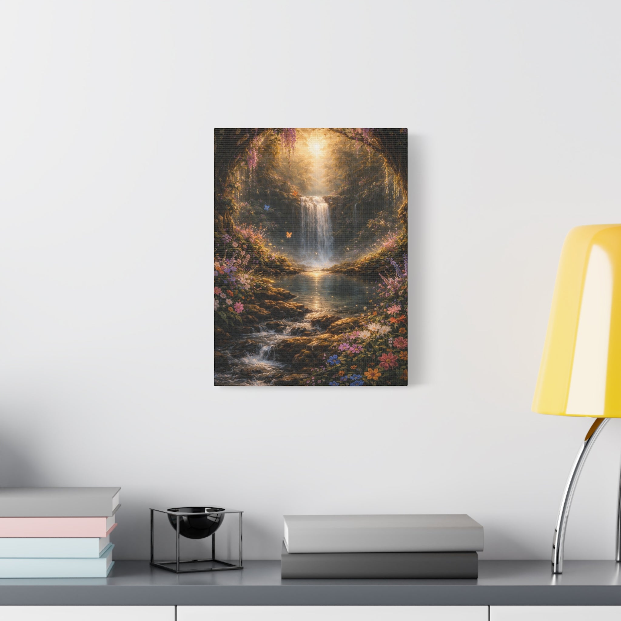 Enchanted Waterfall Canvas Print - Natural Fall - Serene Forest Landscape Wall Art
