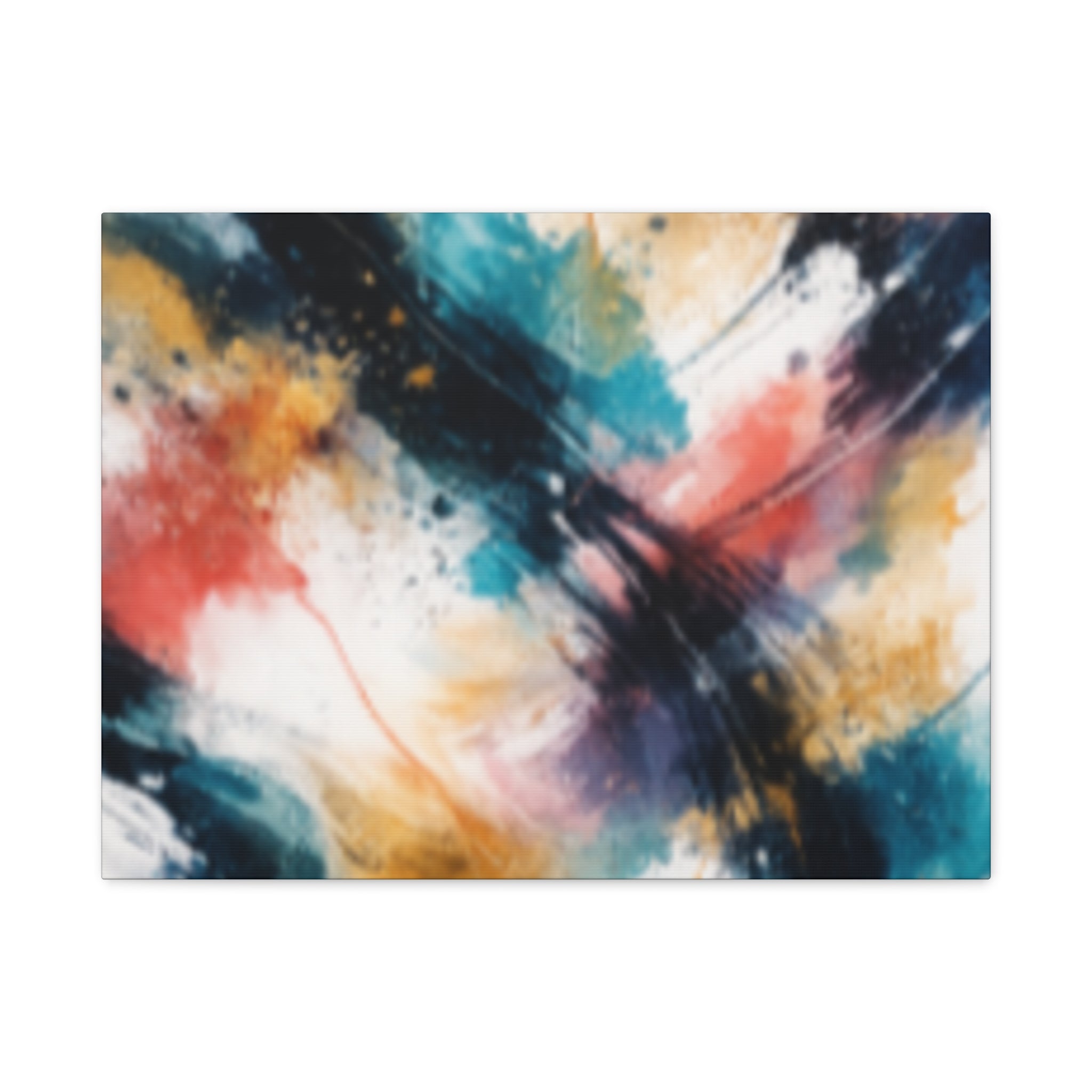 Abstract Color Splash Matte Canvas Print - Vibrant Modern Wall Art - Bedroom decor canvas