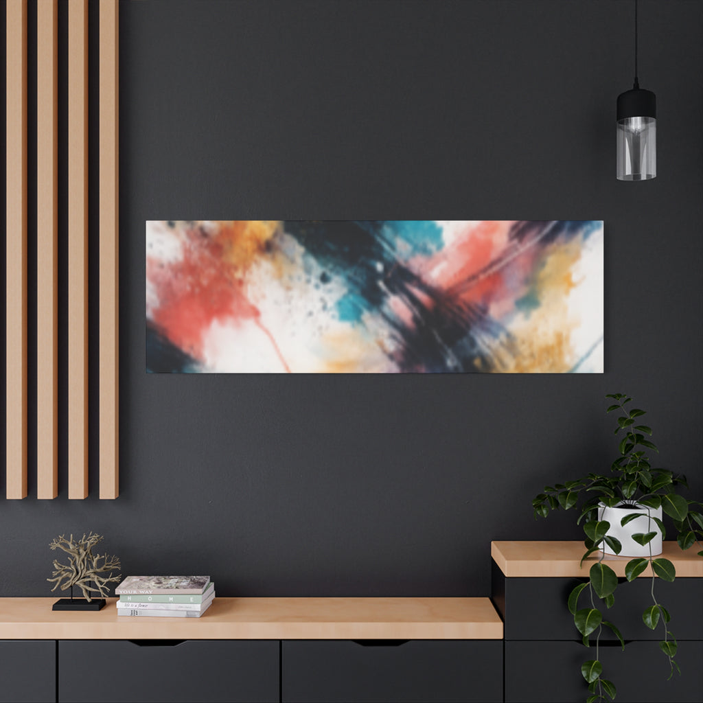 Abstract Color Splash Matte Canvas Print - Vibrant Modern Wall Art - Bedroom decor canvas