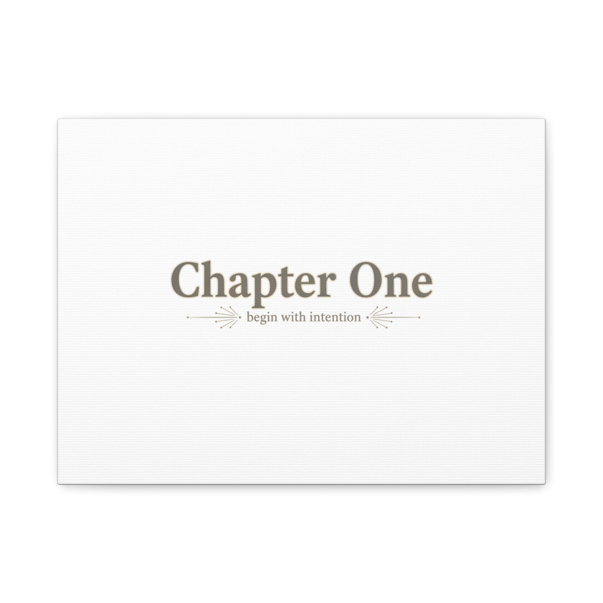 Chapter One Typography Canvas - Retro Serif Literary Aesthetic - Bookish and typography - Minimal Text canvas
