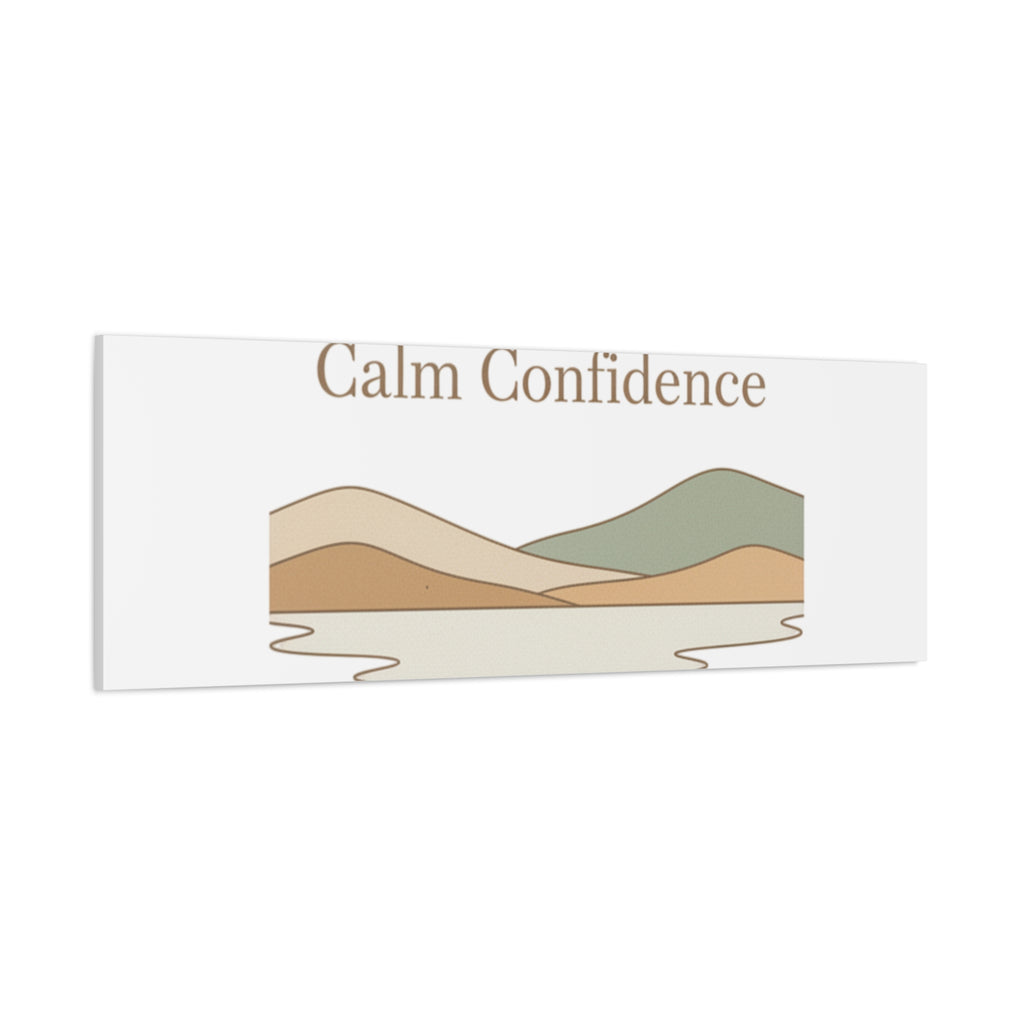 Calm Confidence minimalist landscape Canvas | quiet luxury, neutral minimalist