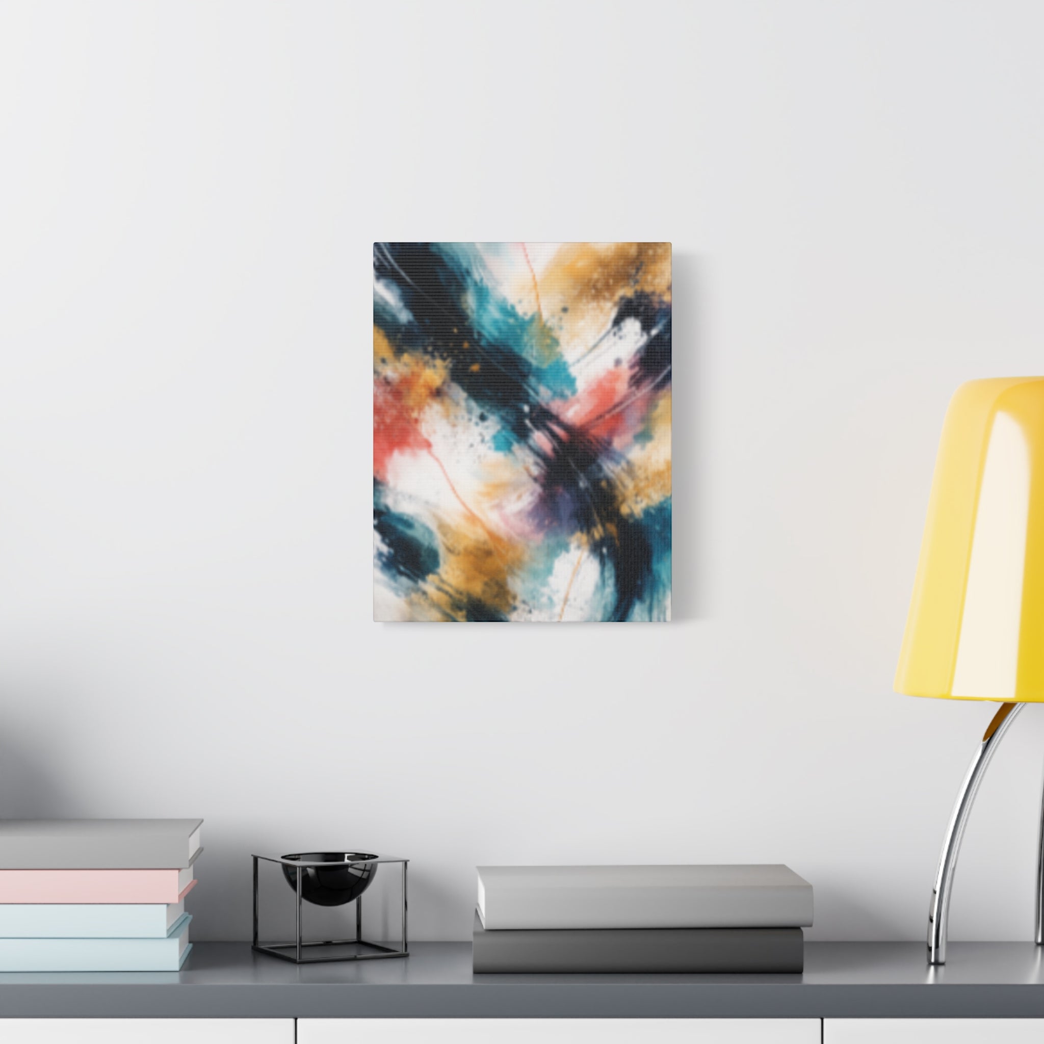 Abstract Color Splash Matte Canvas Print - Vibrant Modern Wall Art - Bedroom decor canvas