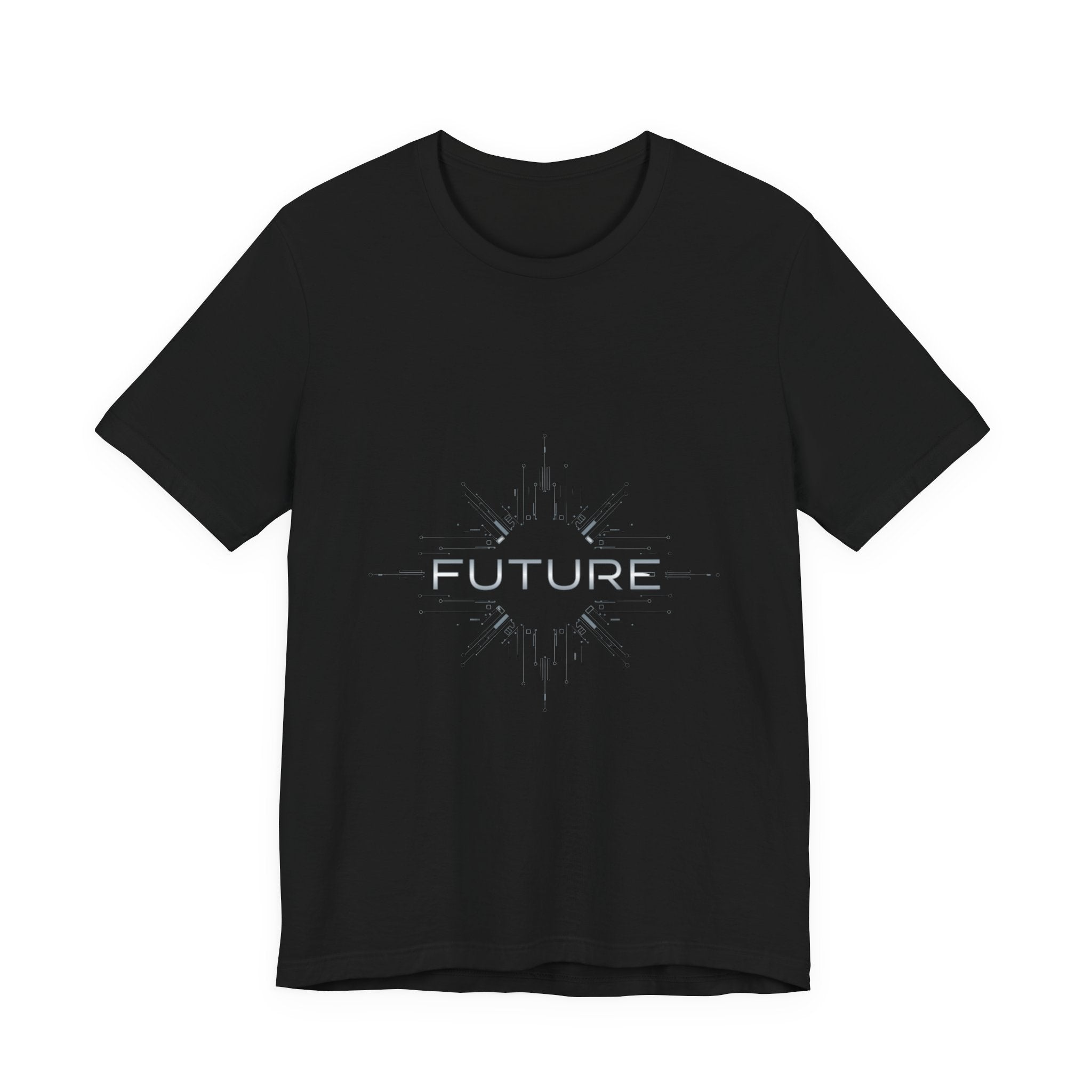 Future Tech T-Shirt – Futuristic Digital Design Minimal Style Tee