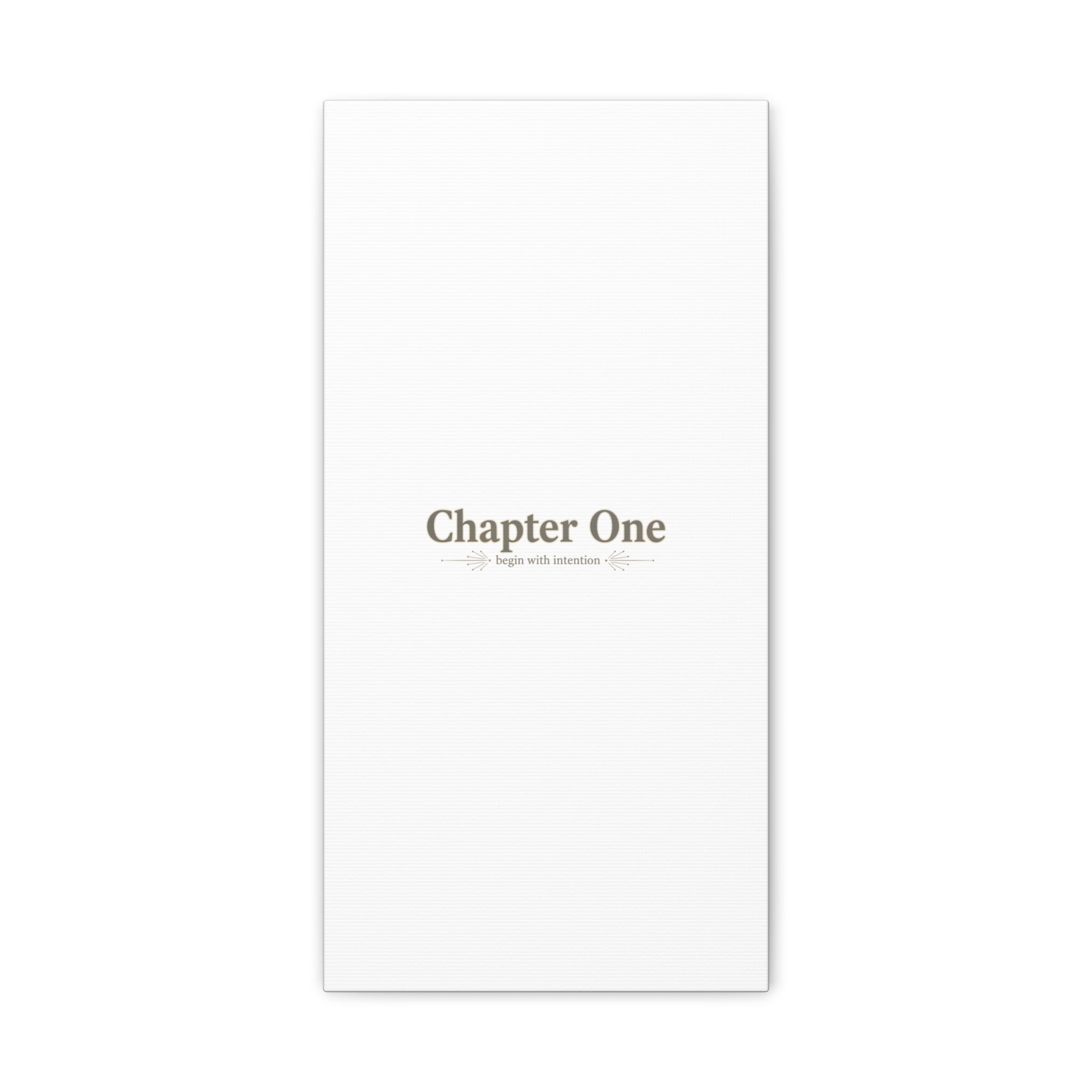 Chapter One Typography Canvas - Retro Serif Literary Aesthetic - Bookish and typography - Minimal Text canvas