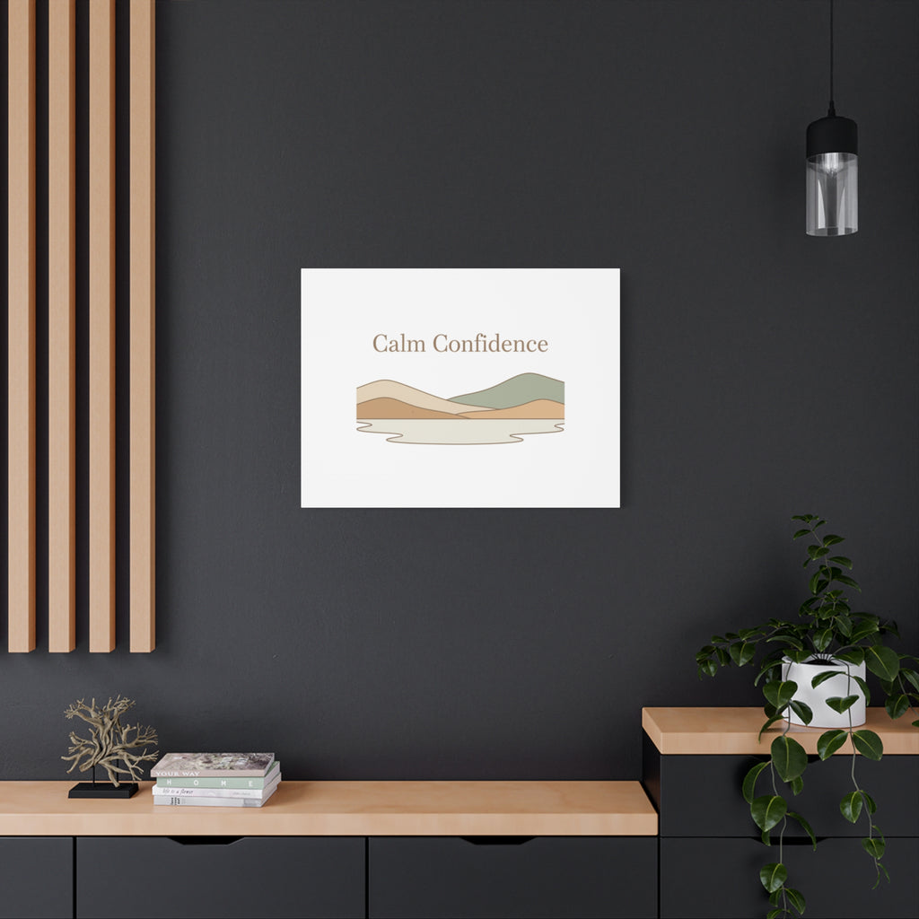 Calm Confidence minimalist landscape Canvas | quiet luxury, neutral minimalist
