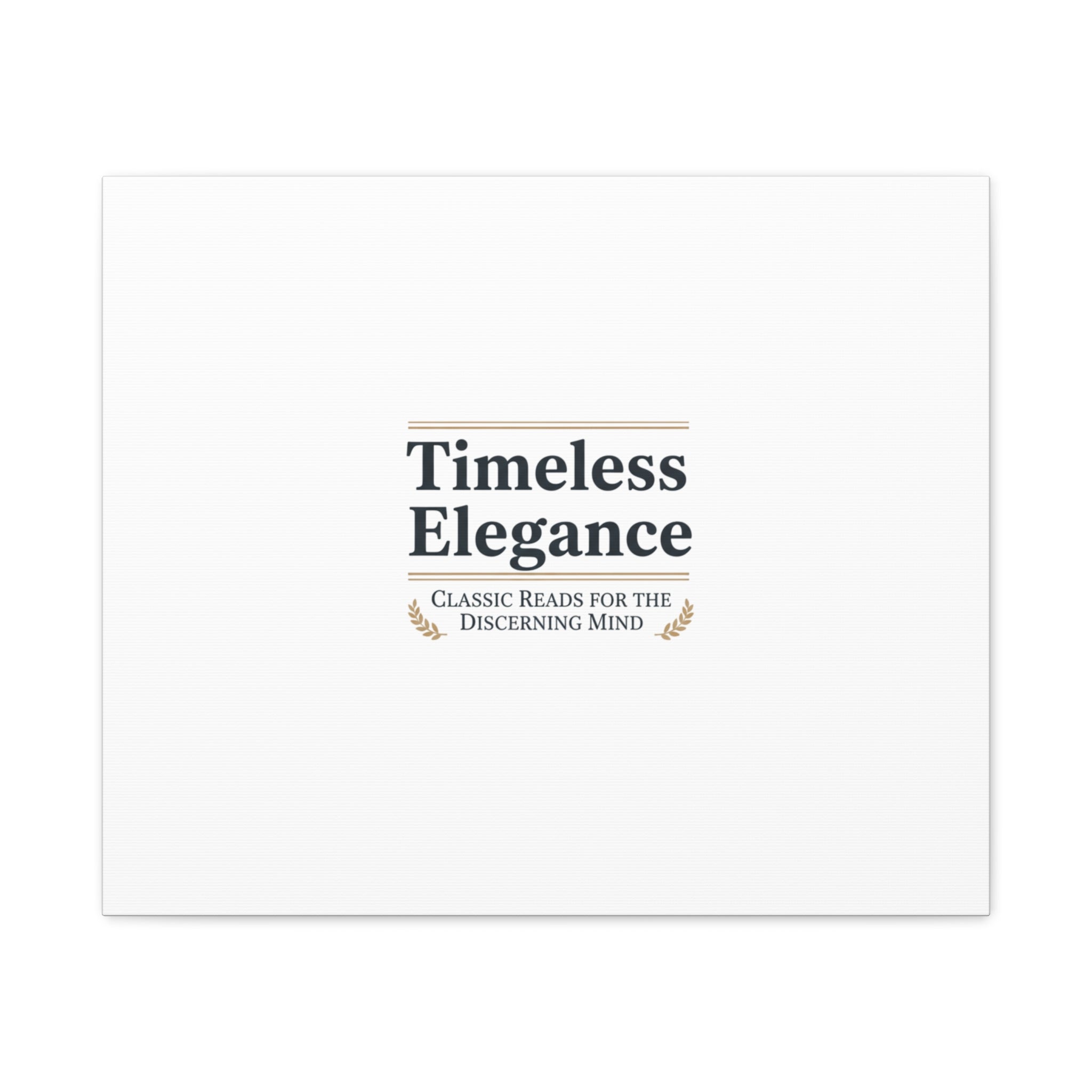 Timeless Elegance Canvas - Retro Serif Typography - Literary Aesthetic Luxury Canvas