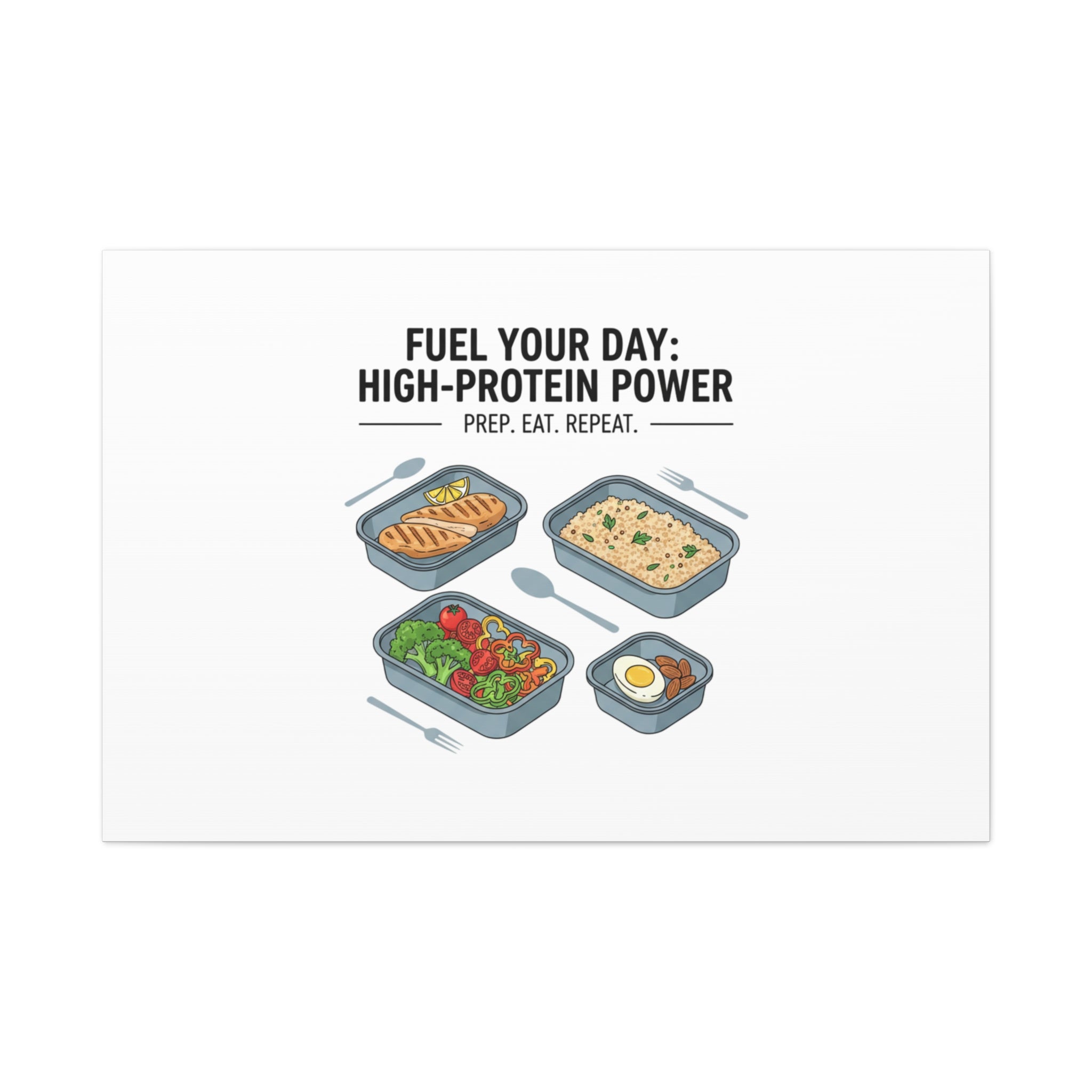 High-Protein Meal Prep Canvas | Fitness Food, Macro Icons