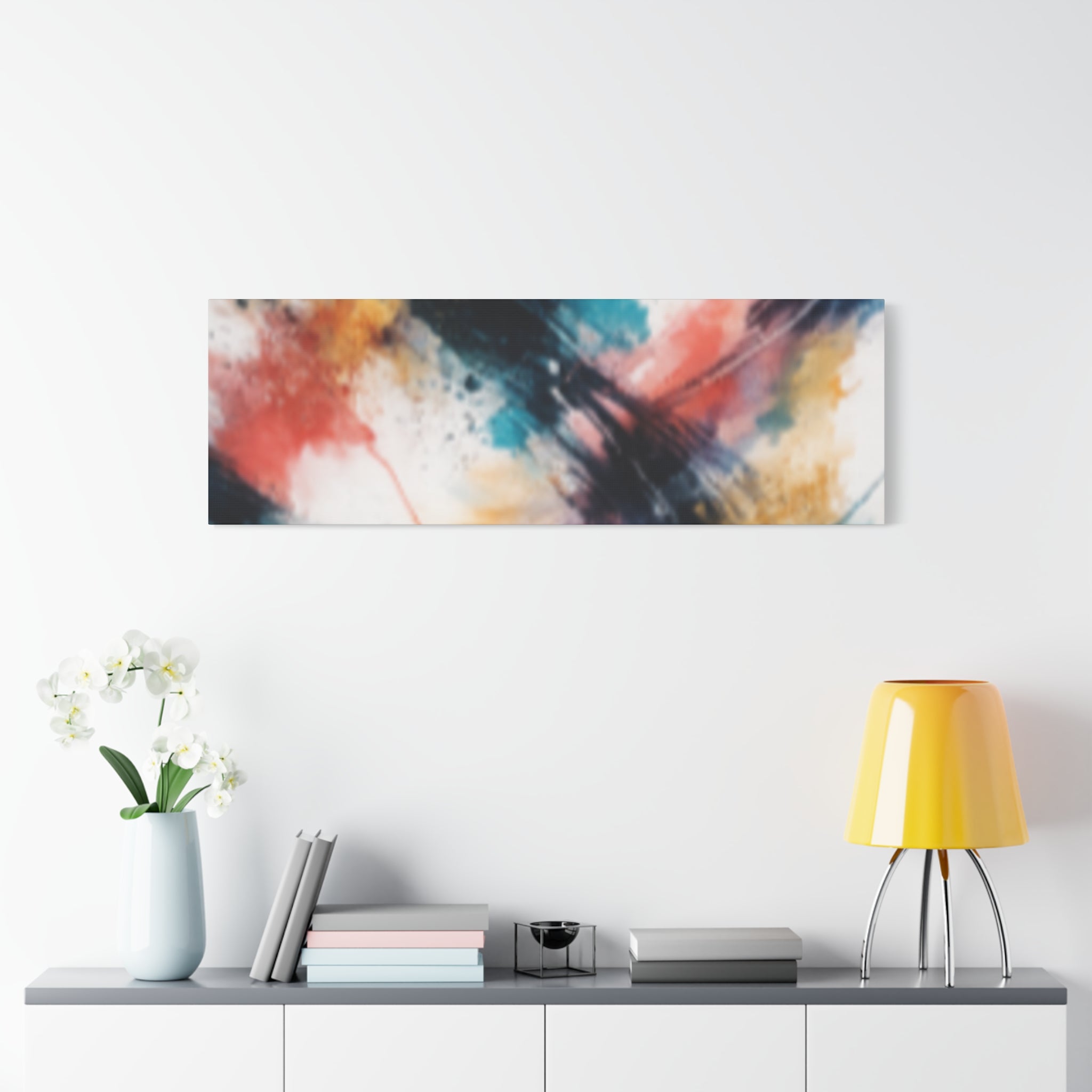 Abstract Color Splash Matte Canvas Print - Vibrant Modern Wall Art - Bedroom decor canvas