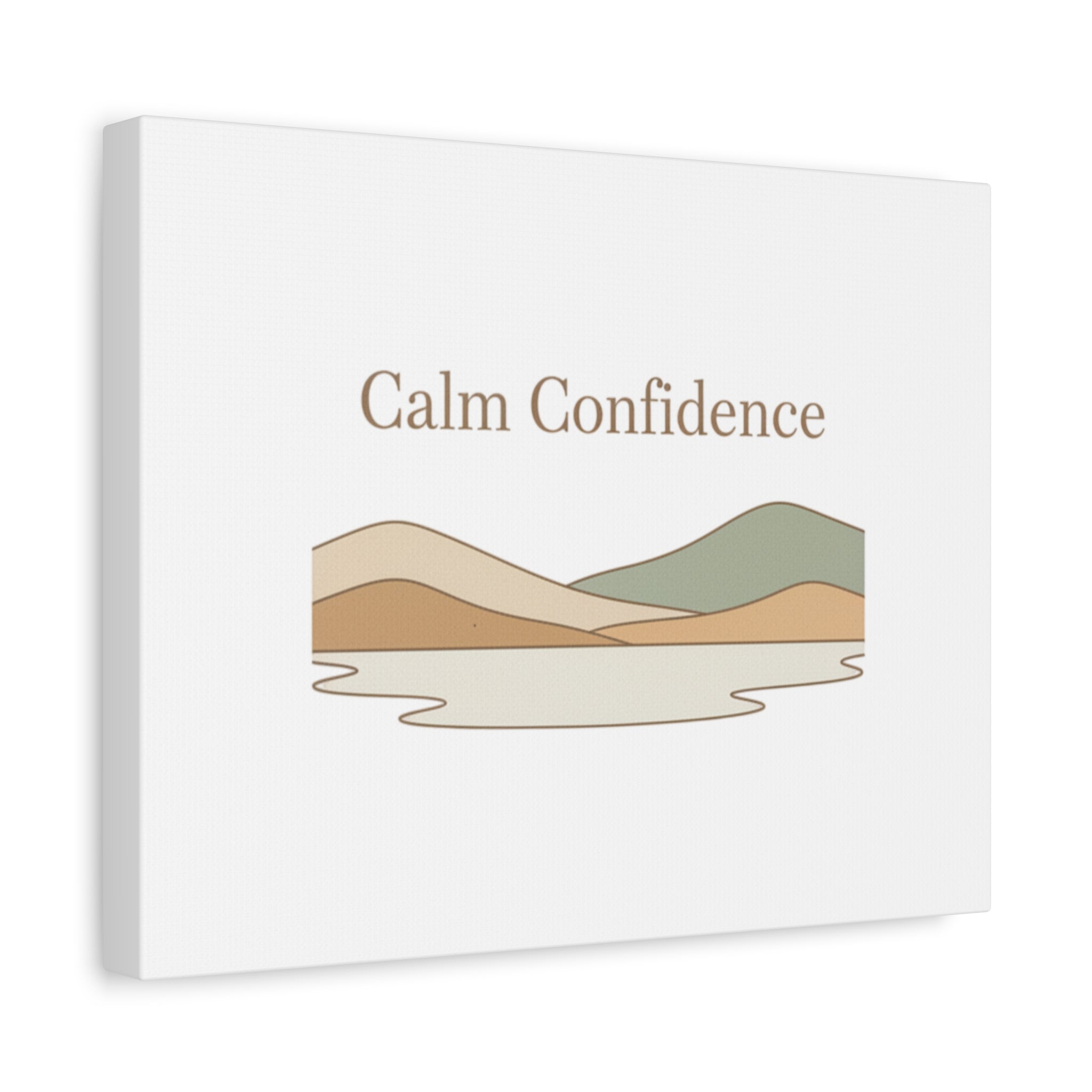 Calm Confidence minimalist landscape Canvas | quiet luxury, neutral minimalist