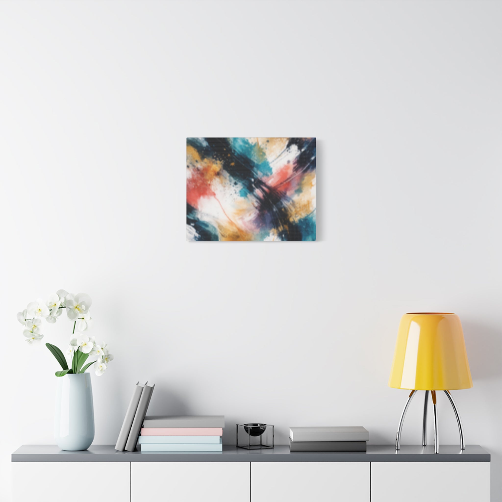 Abstract Color Splash Matte Canvas Print - Vibrant Modern Wall Art - Bedroom decor canvas