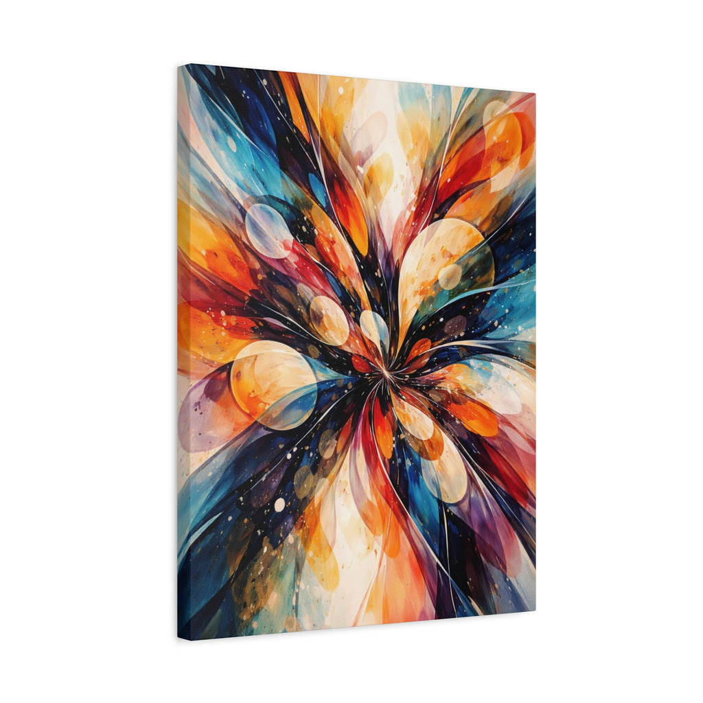 Colorful Abstract Wall Art Canvas – Modern Vibrant Home Decor Painting - Matte Canvas Stretched, 1.25"