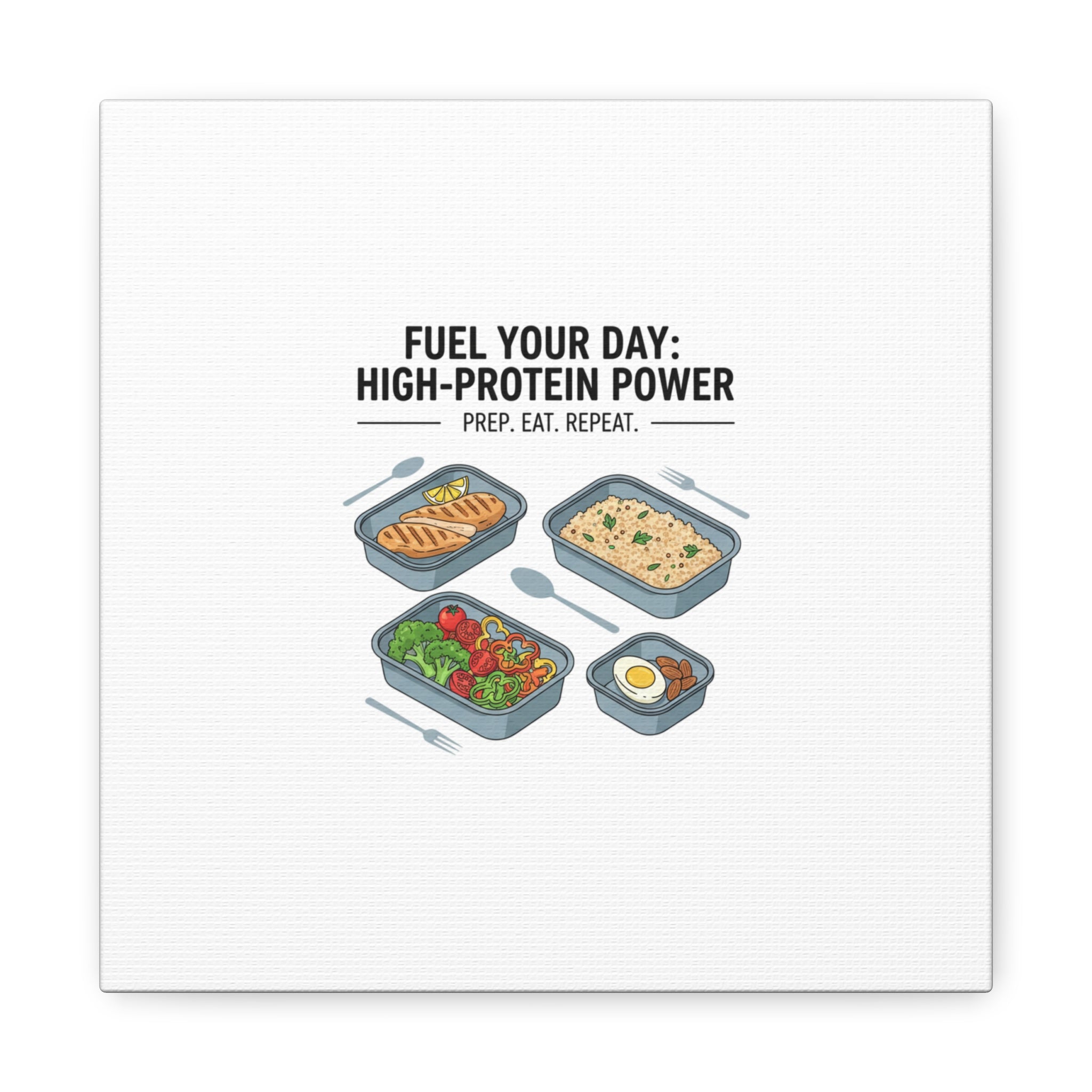 High-Protein Meal Prep Canvas | Fitness Food, Macro Icons