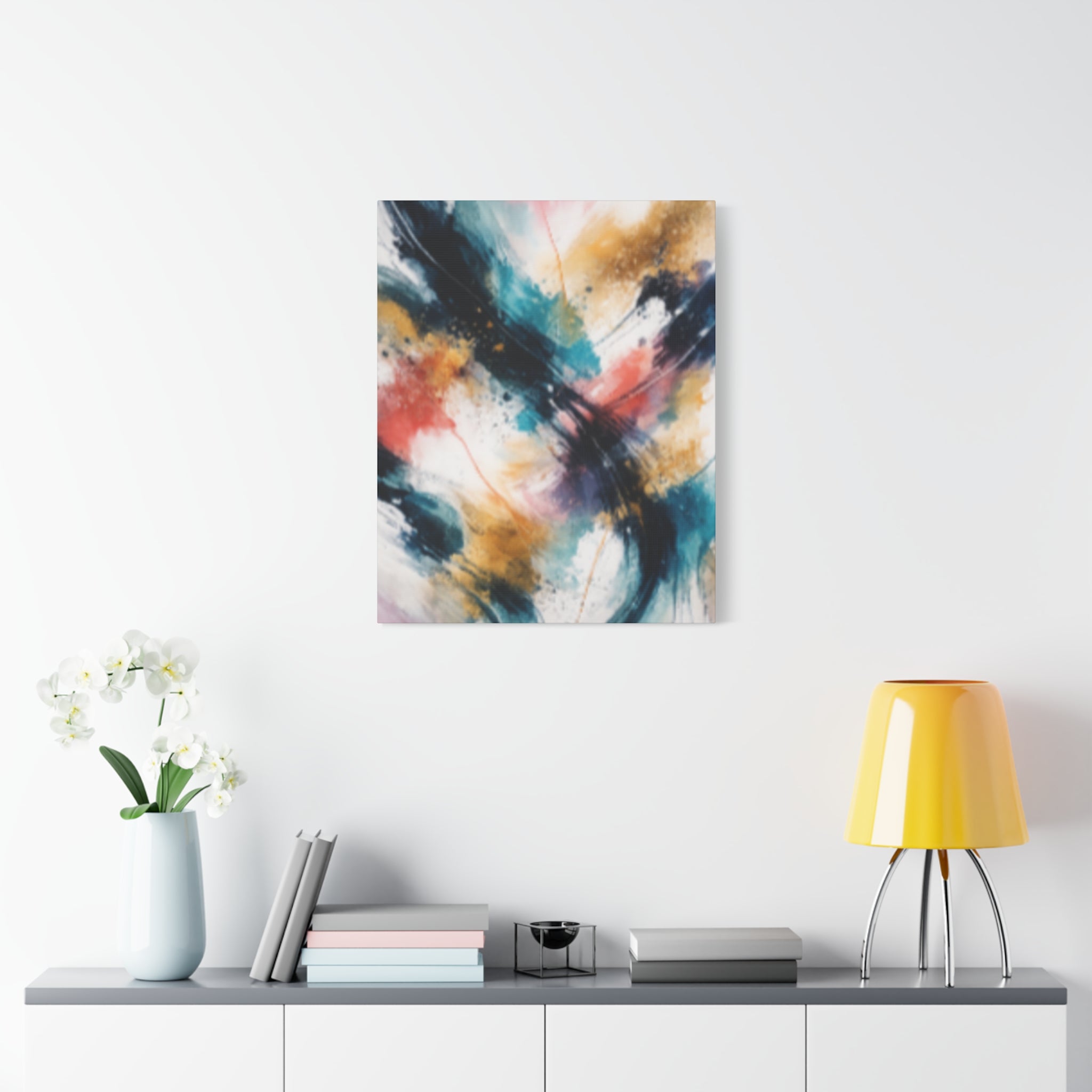 Abstract Color Splash Matte Canvas Print - Vibrant Modern Wall Art - Bedroom decor canvas
