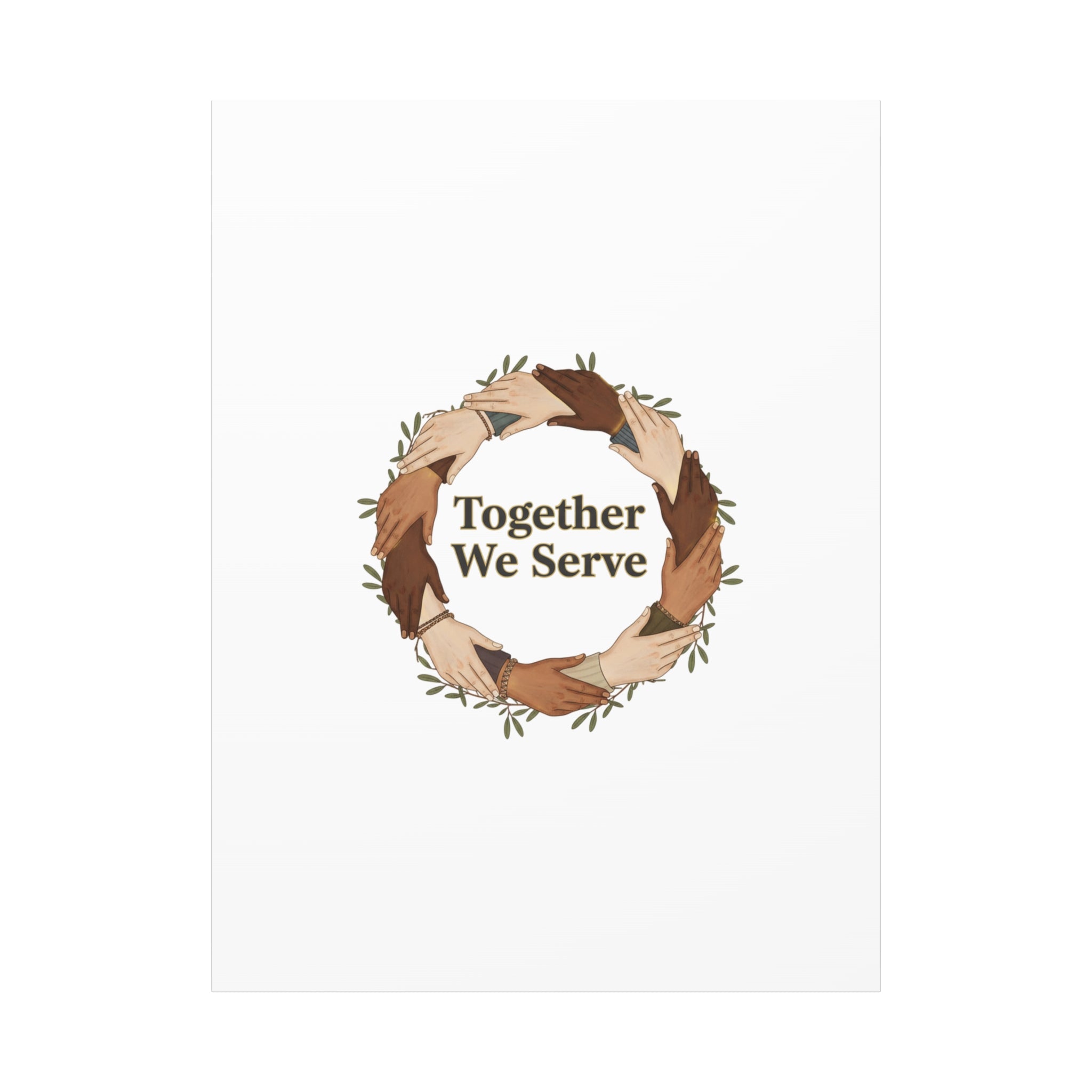 Together We Serve Canvas -  MLK Day of Service - unity poster - Community volunteer Canvas