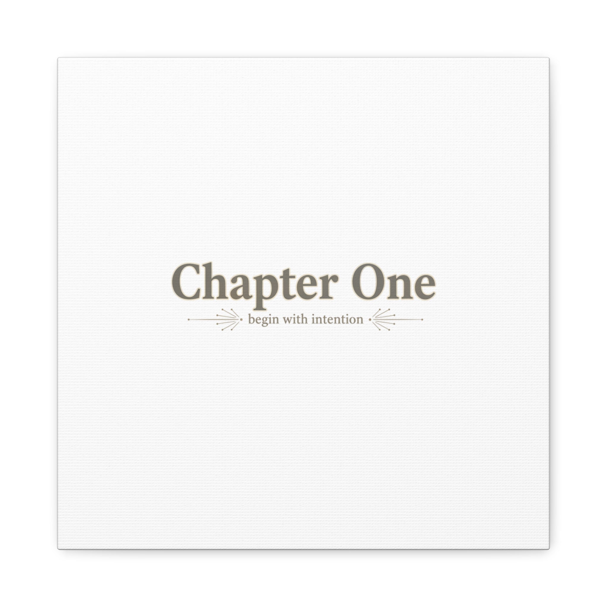 Chapter One Typography Canvas - Retro Serif Literary Aesthetic - Bookish and typography - Minimal Text canvas