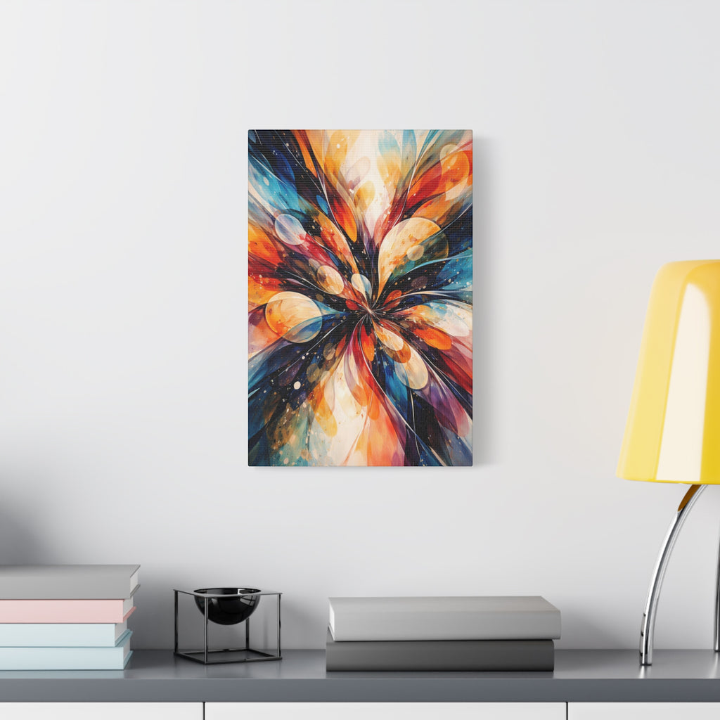 Colorful Abstract Wall Art Canvas – Modern Vibrant Home Decor Painting - Matte Canvas Stretched, 1.25"