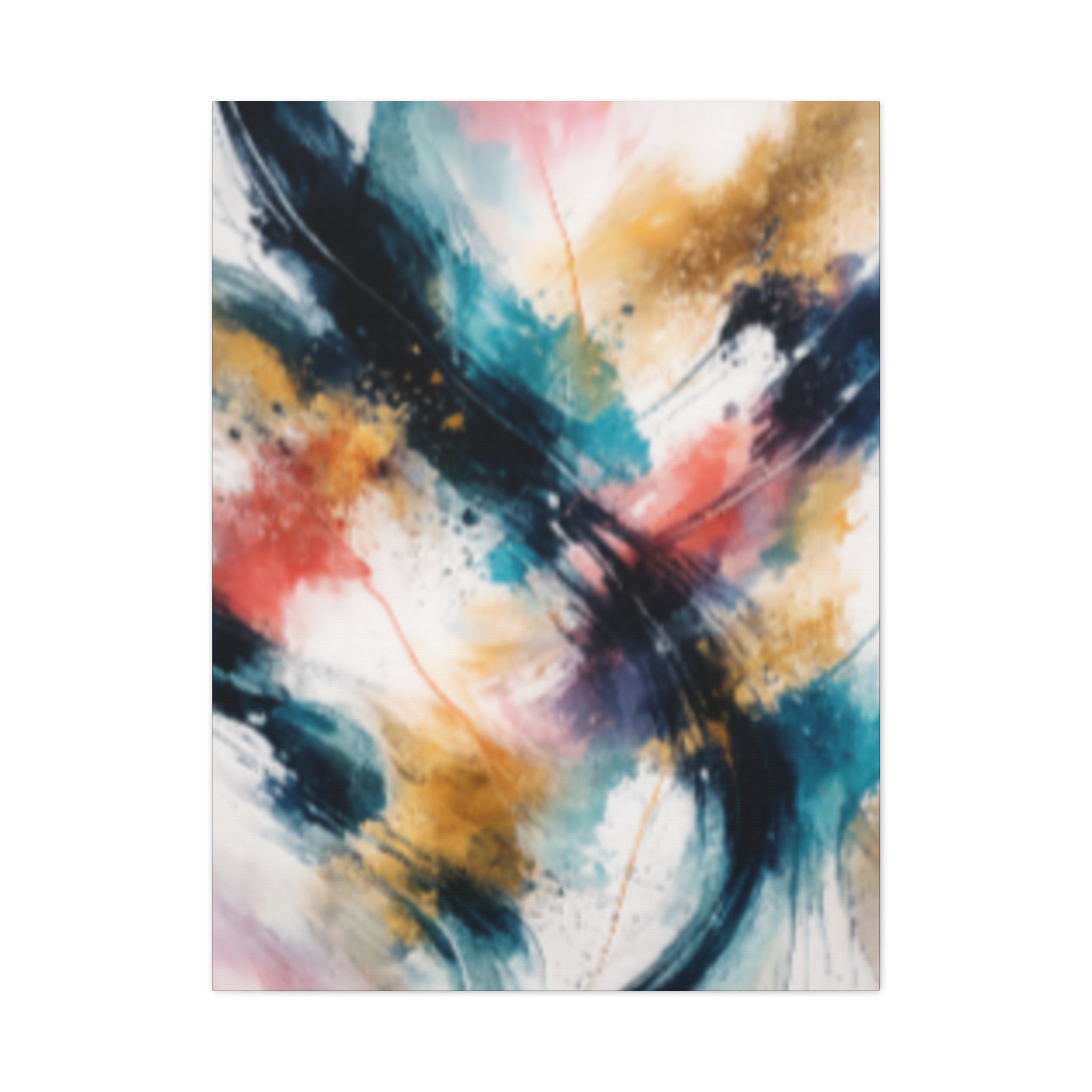 Abstract Color Splash Matte Canvas Print - Vibrant Modern Wall Art - Bedroom decor canvas