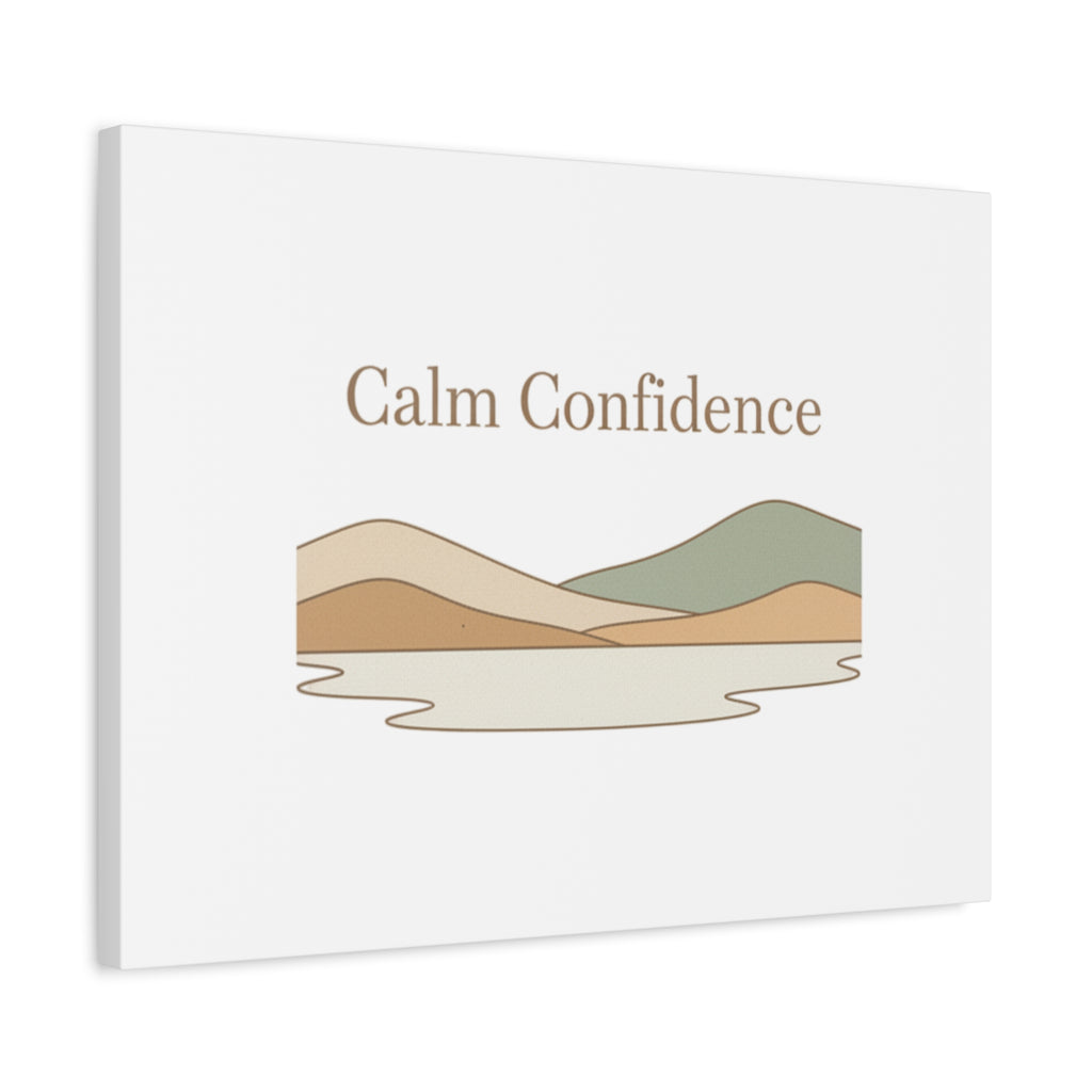 Calm Confidence minimalist landscape Canvas | quiet luxury, neutral minimalist