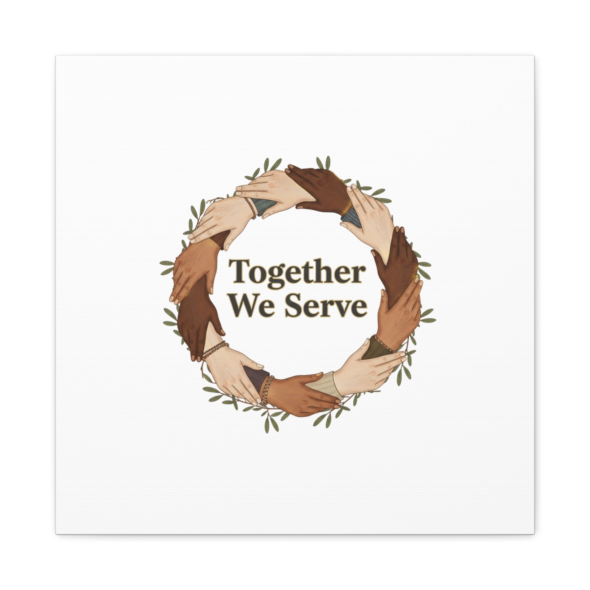 Together We Serve Canvas -  MLK Day of Service - unity poster - Community volunteer Canvas