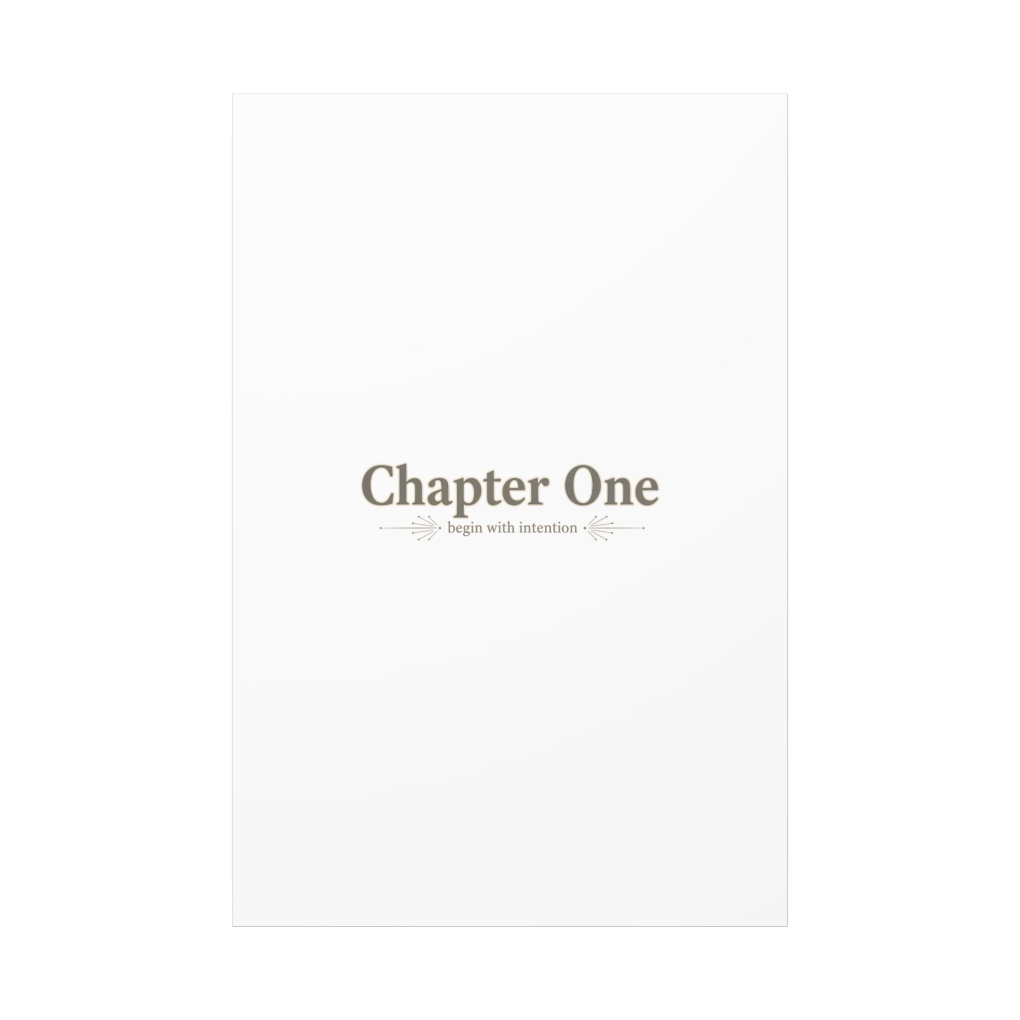 Chapter One Typography Canvas - Retro Serif Literary Aesthetic - Bookish and typography - Minimal Text canvas