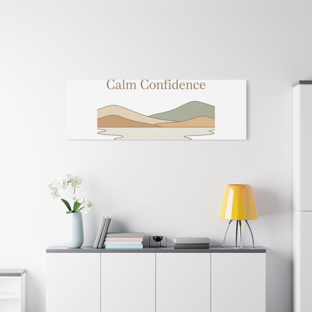 Calm Confidence minimalist landscape Canvas | quiet luxury, neutral minimalist