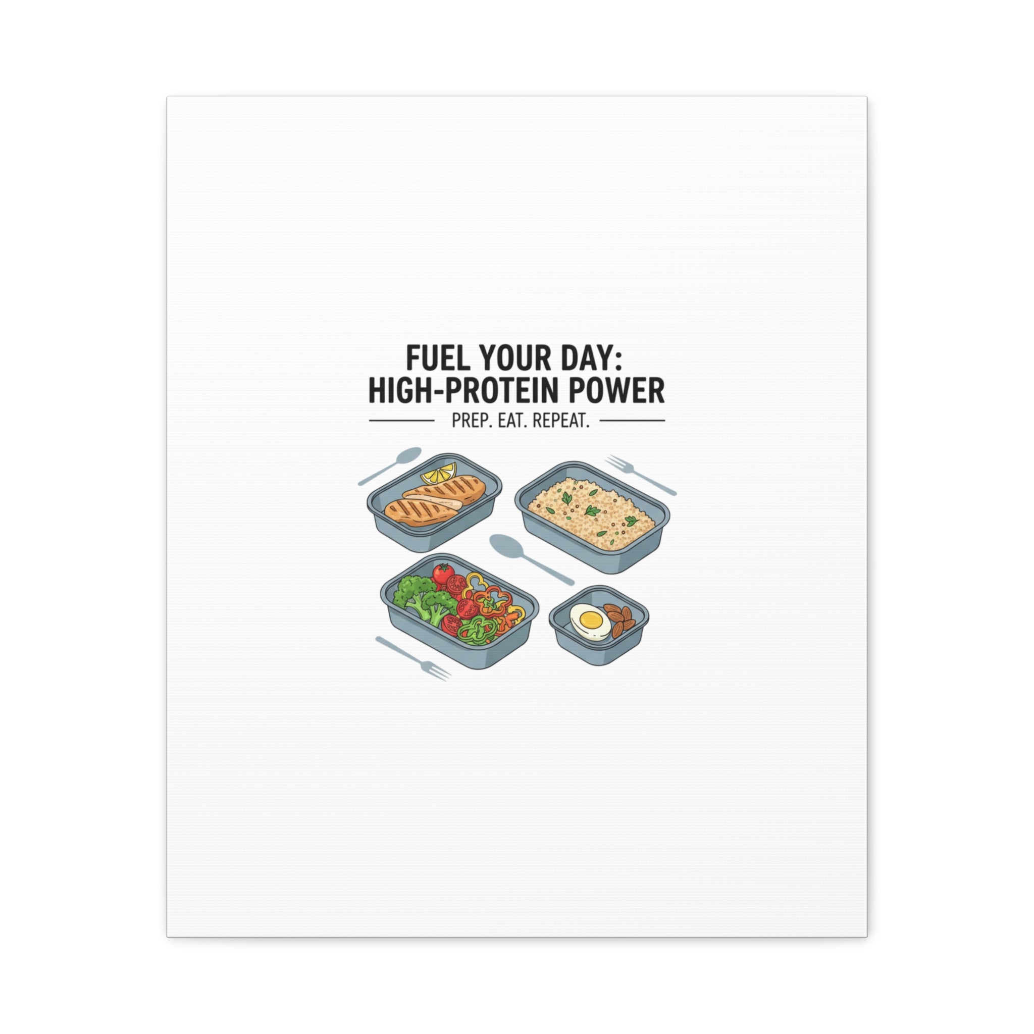 High-Protein Meal Prep Canvas | Fitness Food, Macro Icons
