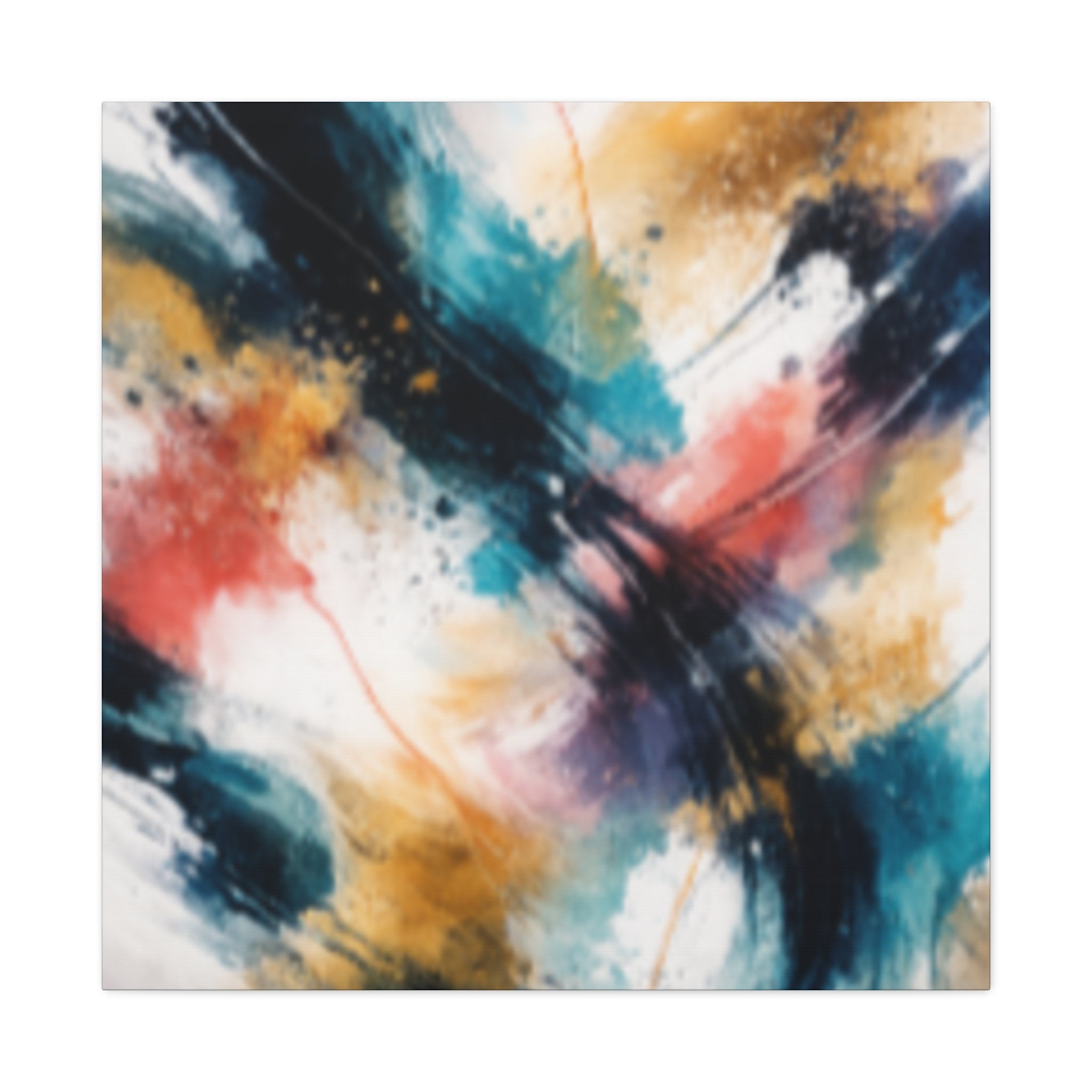 Abstract Color Splash Matte Canvas Print - Vibrant Modern Wall Art - Bedroom decor canvas