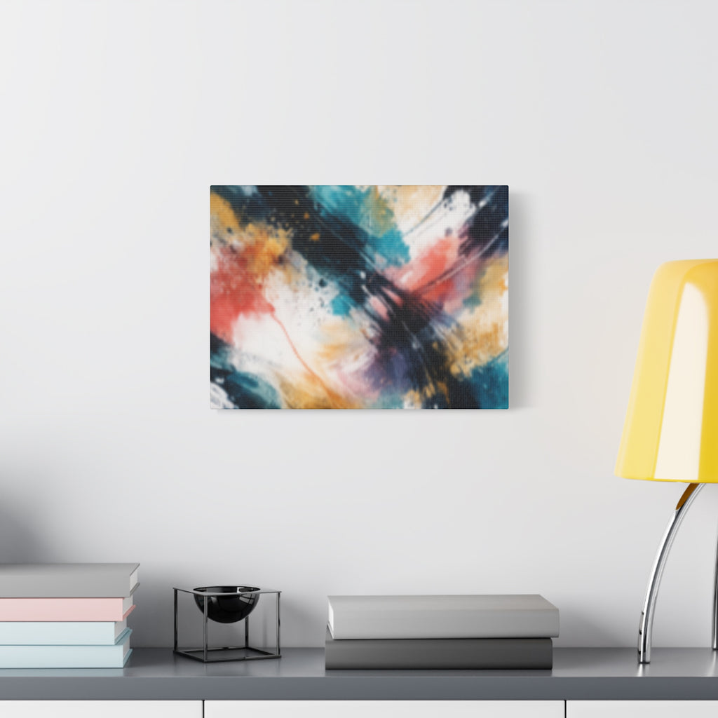 Abstract Color Splash Matte Canvas Print - Vibrant Modern Wall Art - Bedroom decor canvas