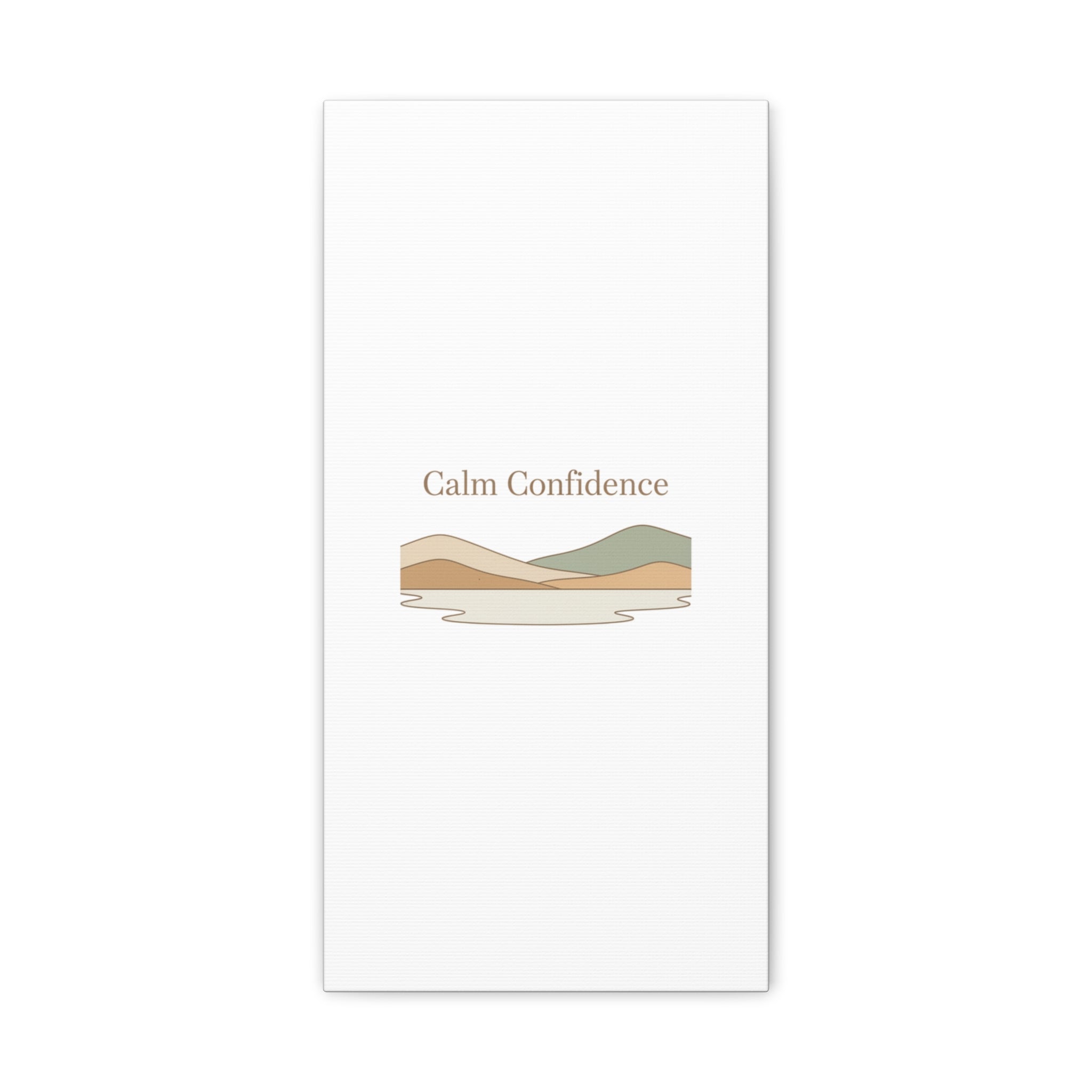 Calm Confidence minimalist landscape Canvas | quiet luxury, neutral minimalist